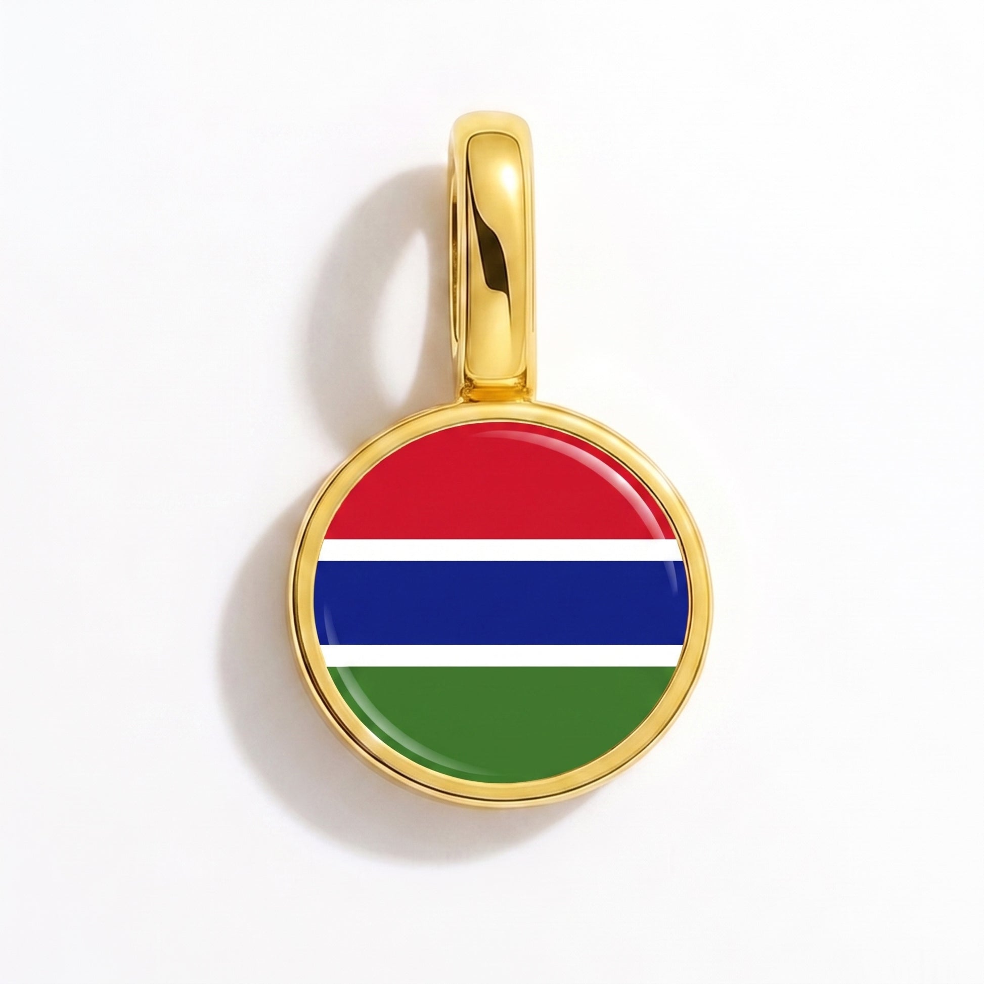 Charm bandera Gambia – redonda oro
