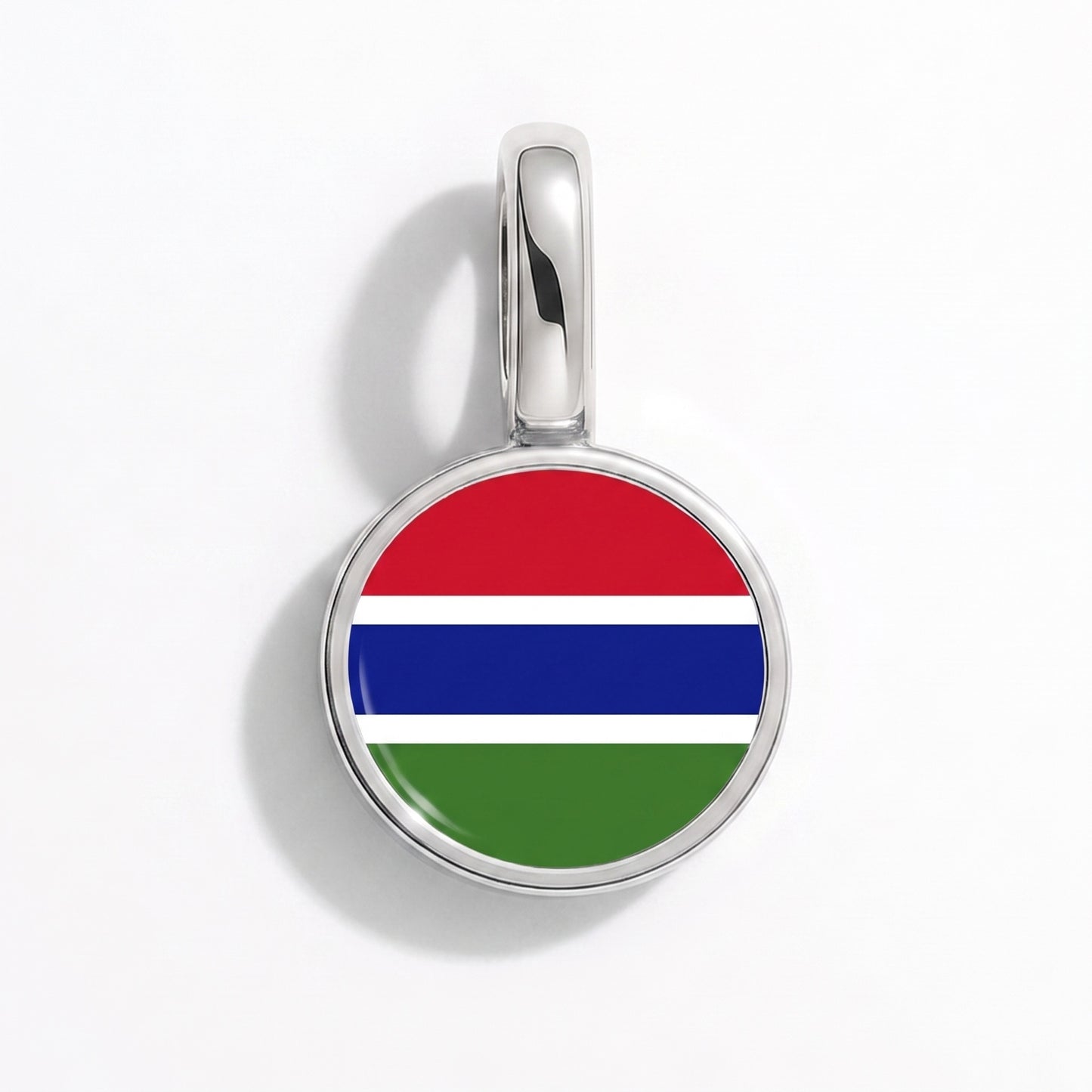 Charm bandera Gambia – redonda plata