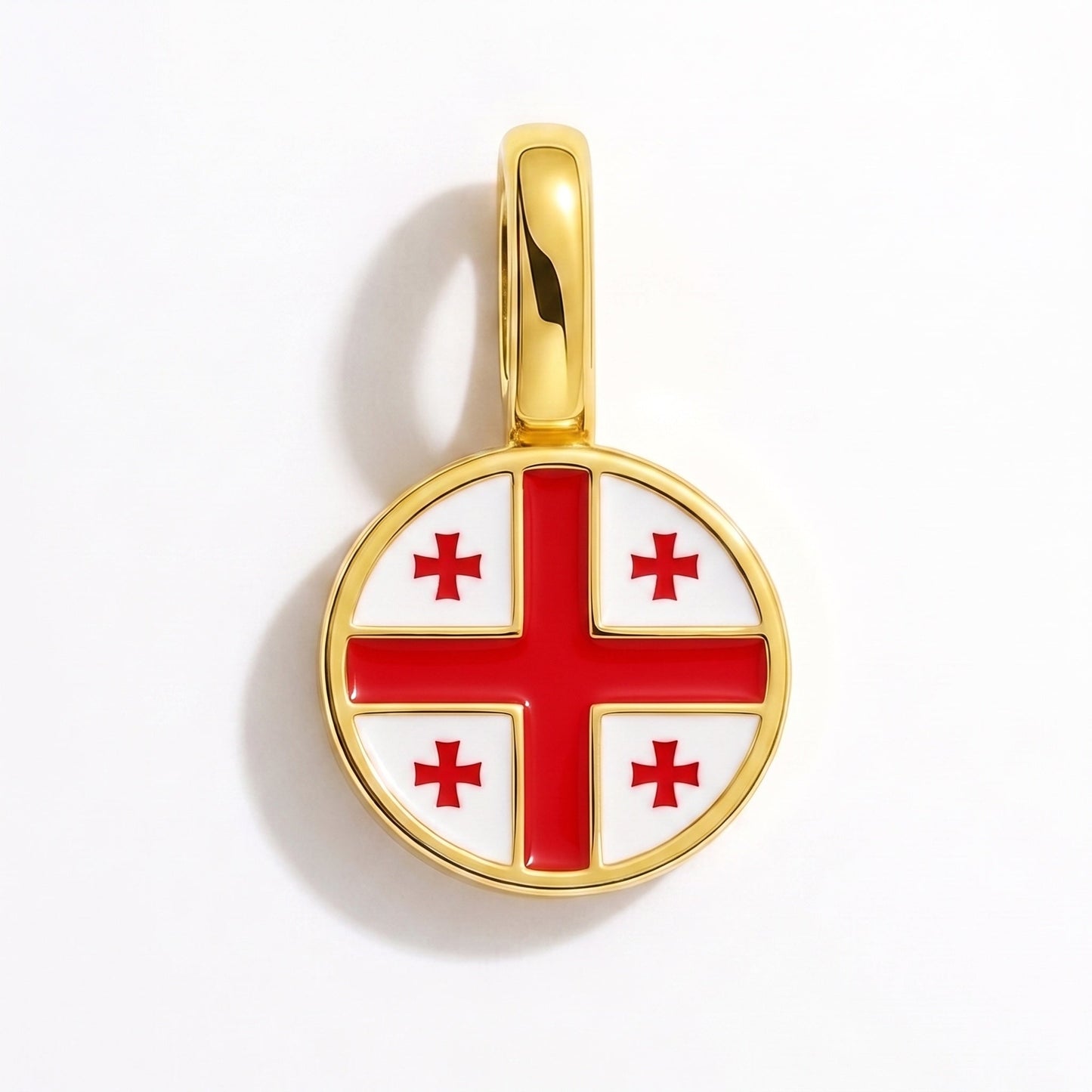 Charm bandera Georgia – rectangular oro