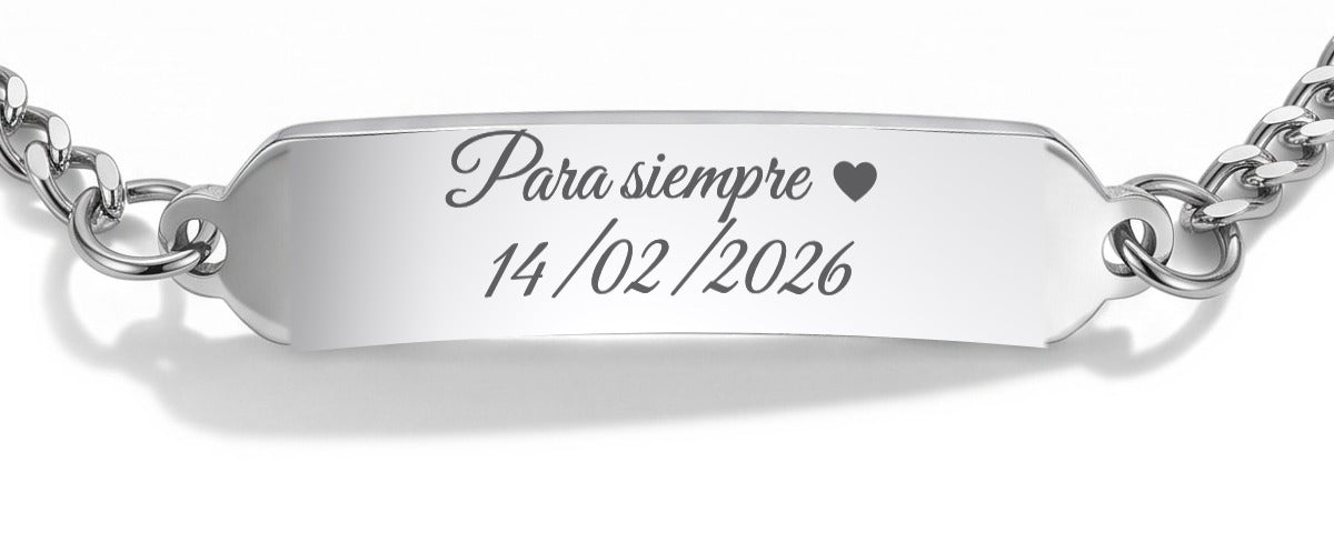 Ejemplo: grabado en la parte trasera de la pulsera de ojos