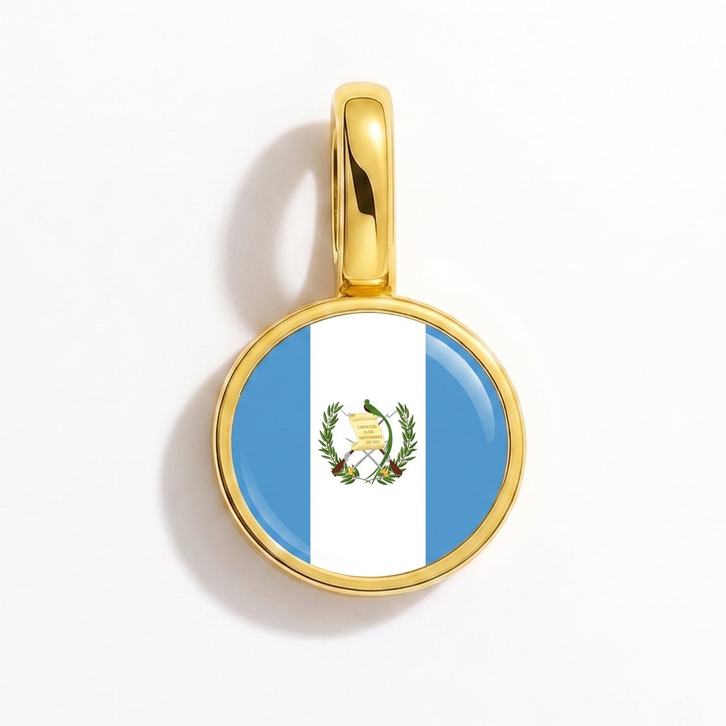 Charm bandera Guatemala – rectangular oro