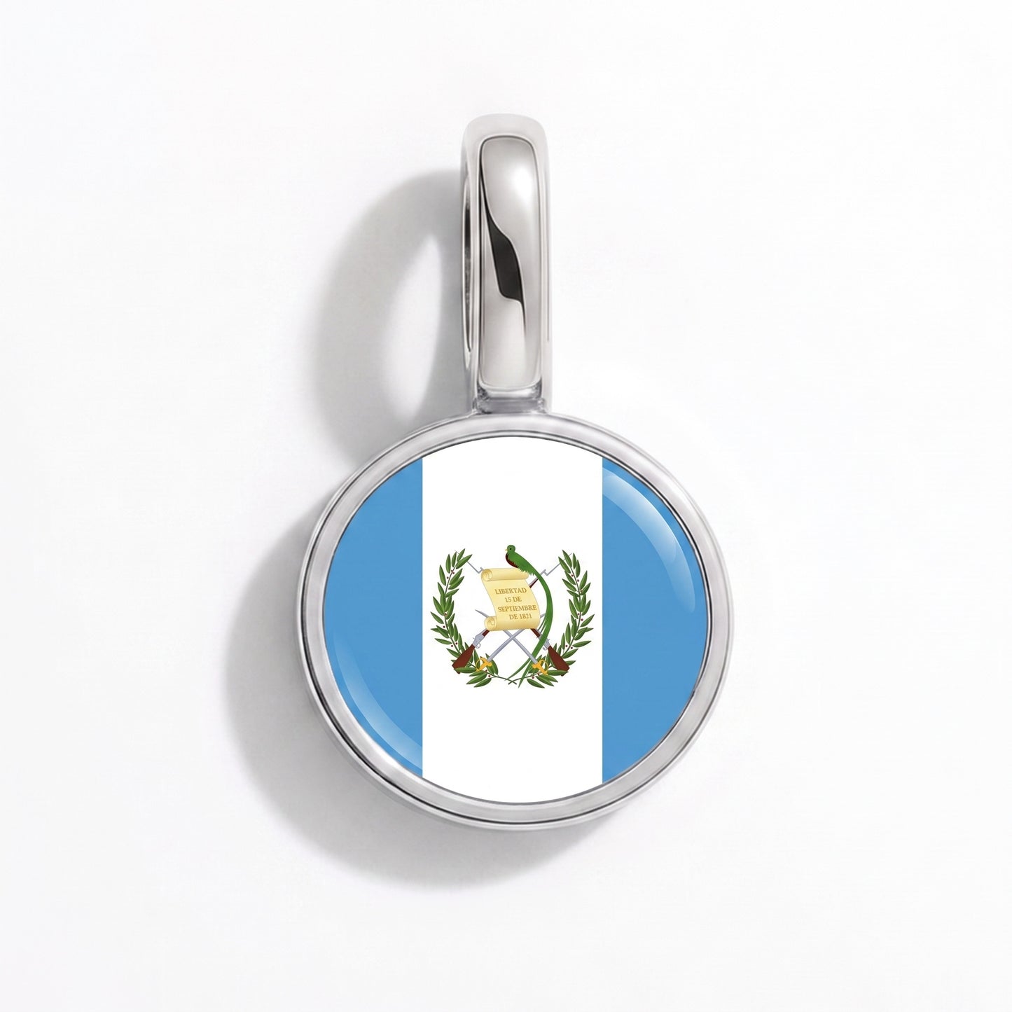 Charm bandera Guatemala – redonda plata