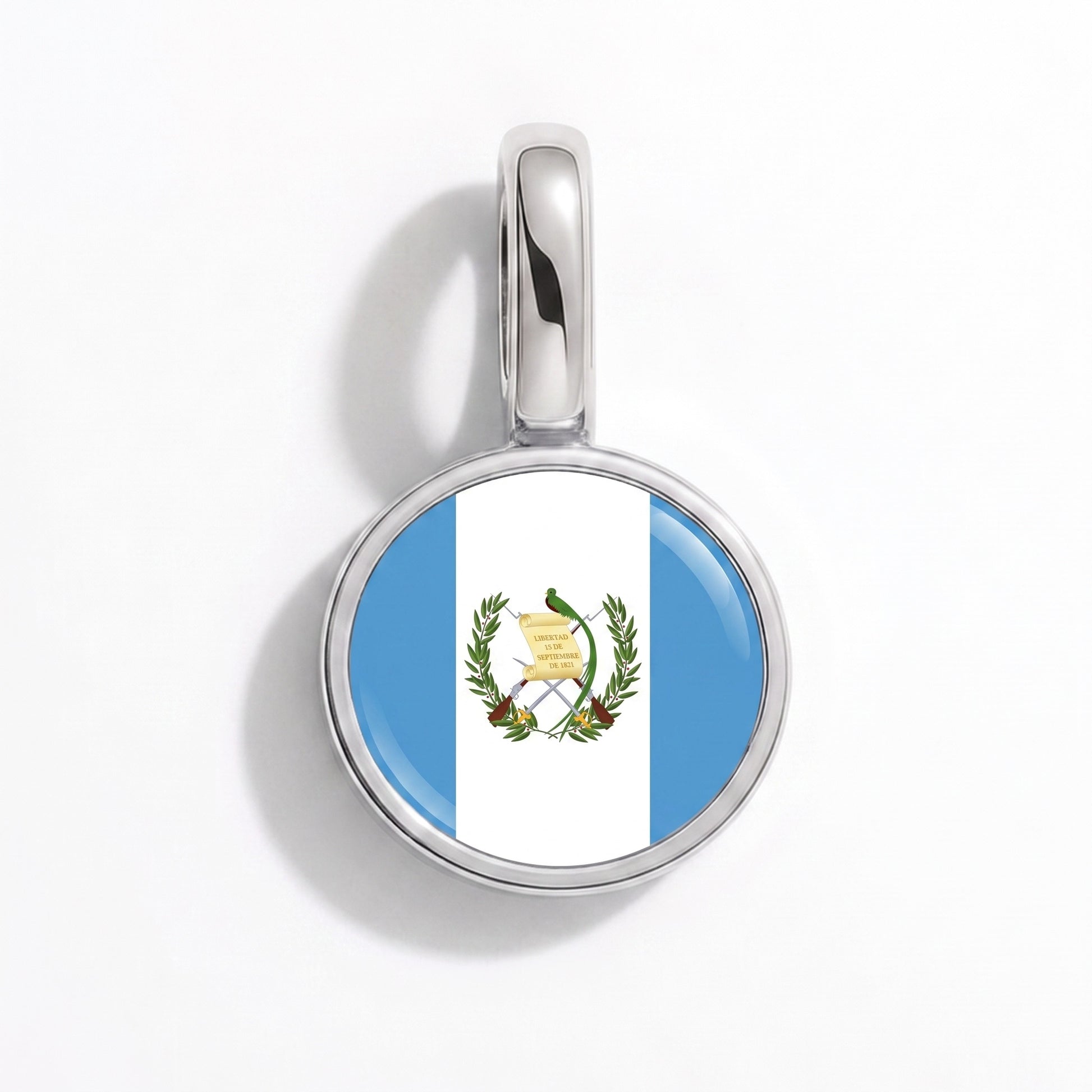 Charm bandera Guatemala – redonda plata