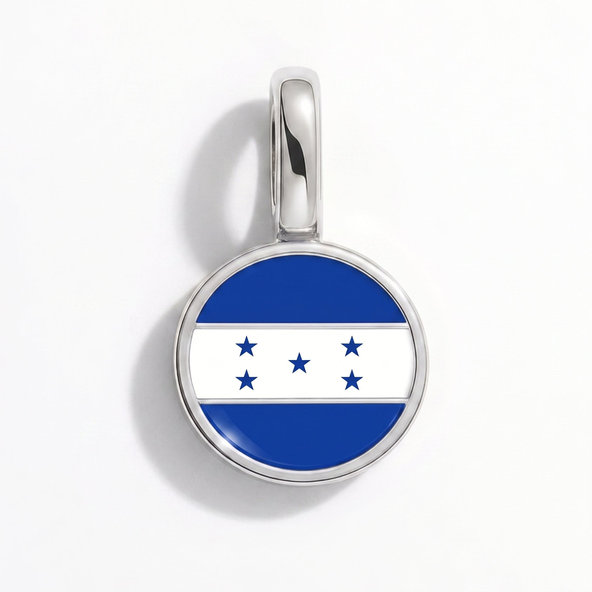 Charm bandera Honduras – redonda plata