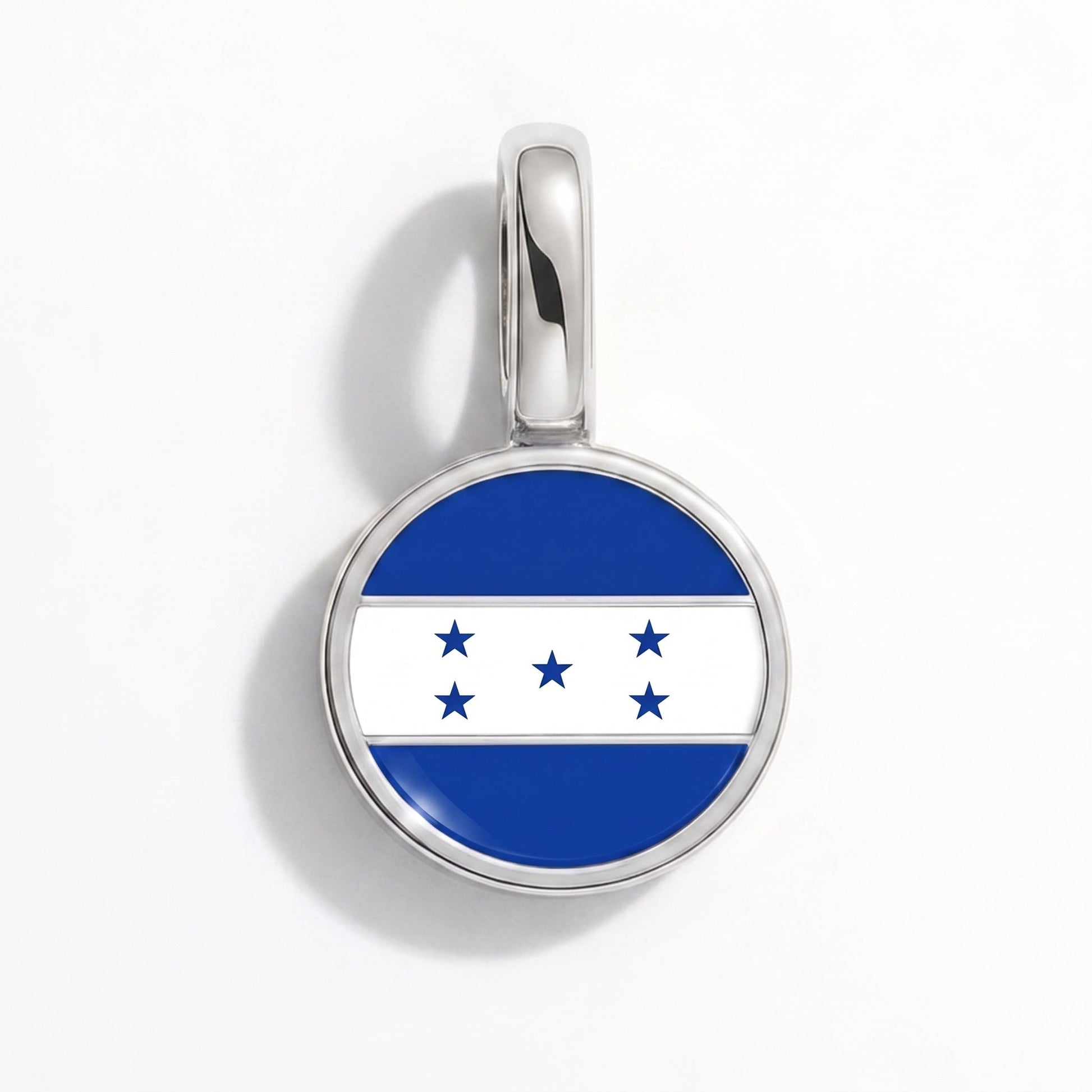 Charm bandera Honduras – rectangular plata