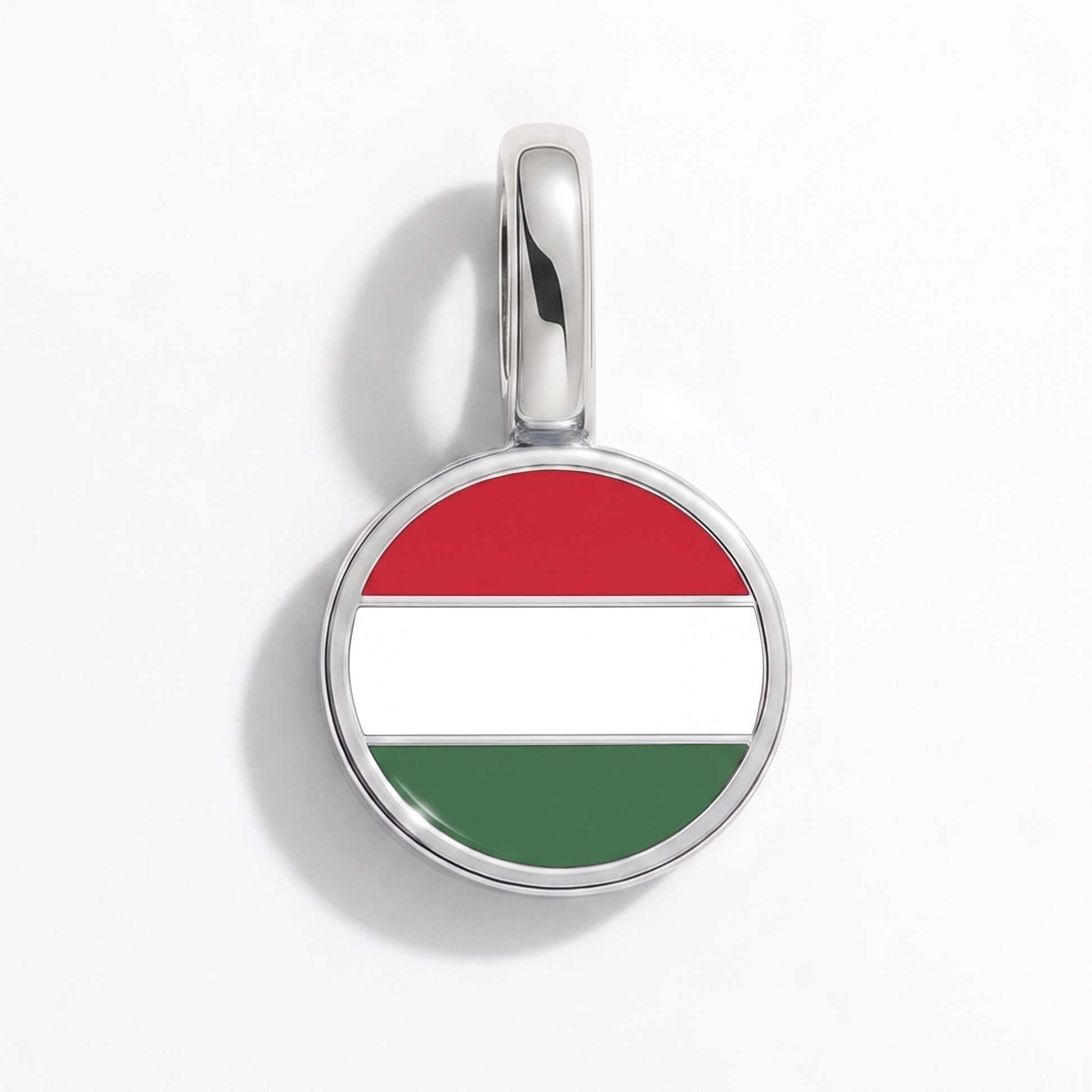 Charm bandera Hungría – redonda plata