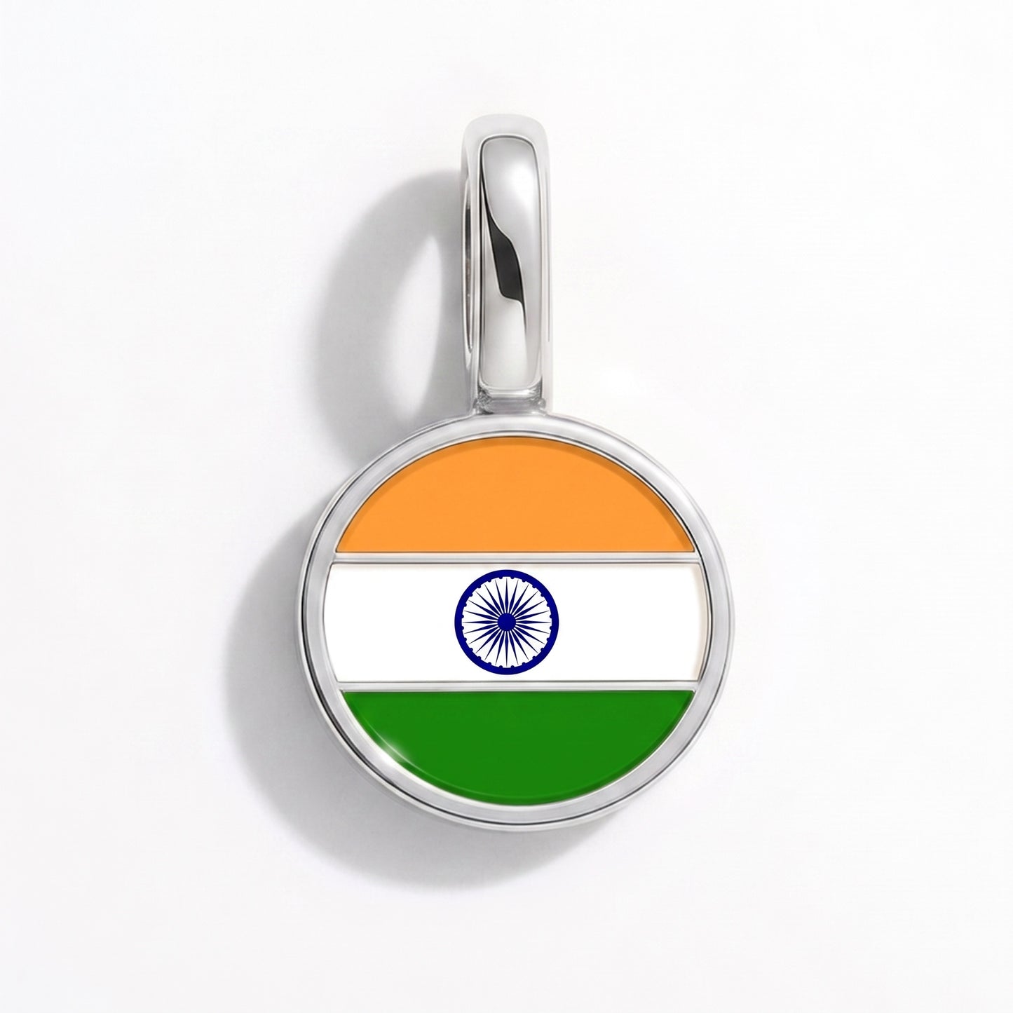 Charm bandera India – redonda plata
