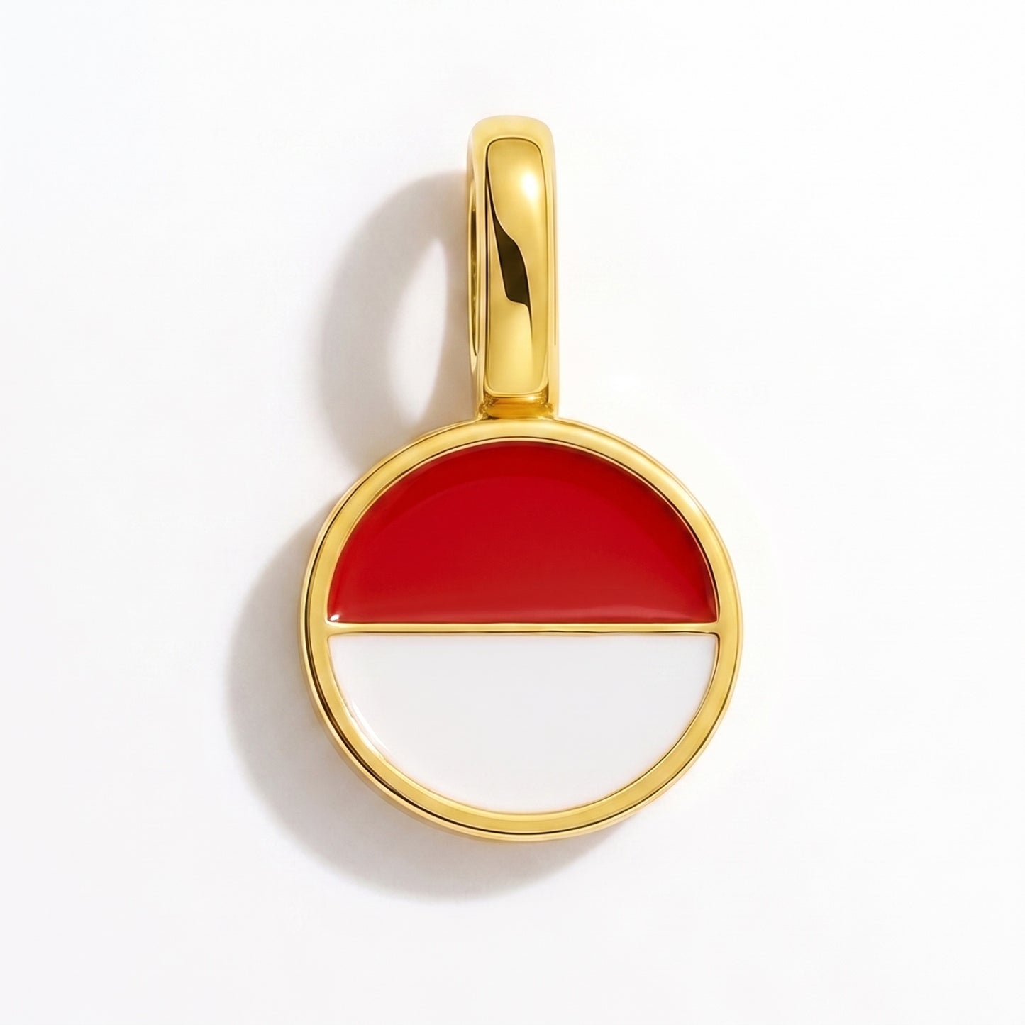 Charm bandera Indonesia – redonda oro