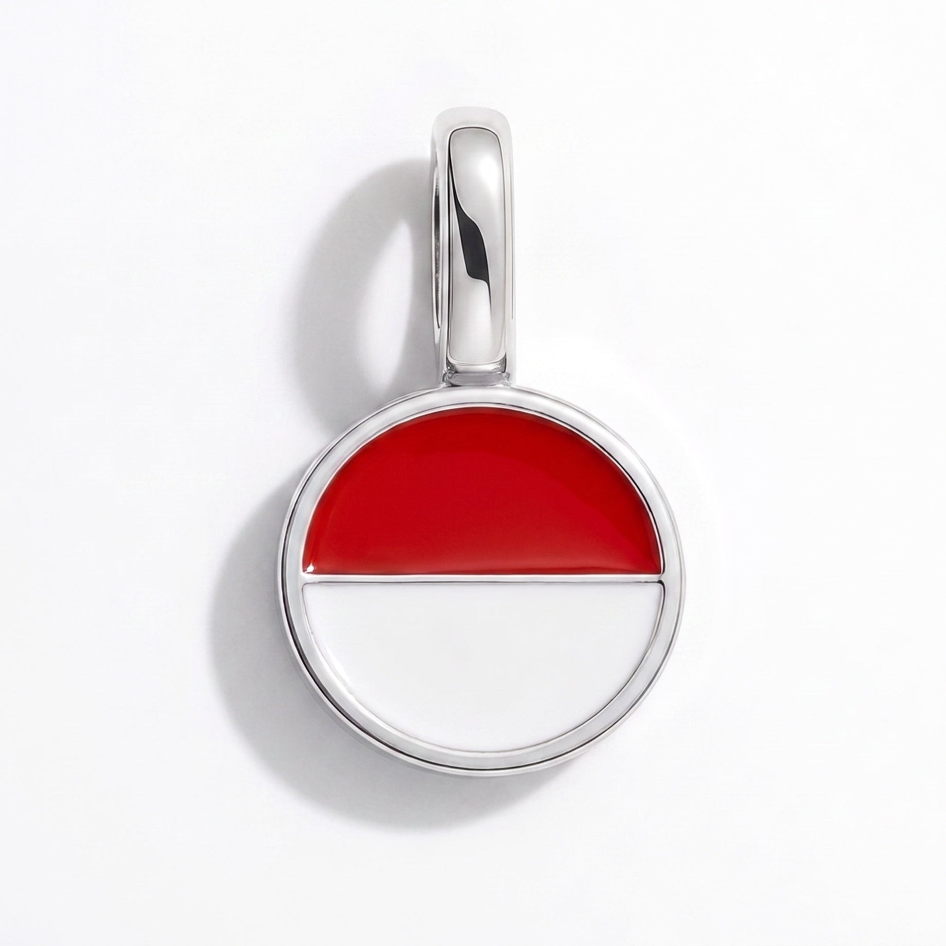 Charm bandera Indonesia – rectangular plata