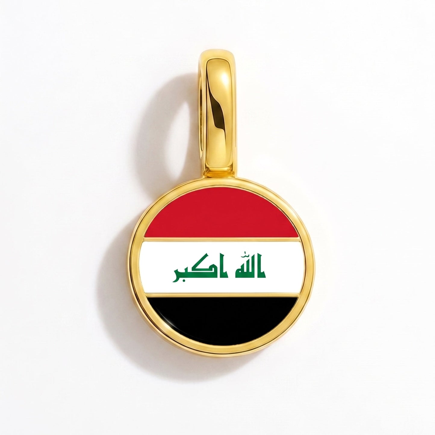 Charm bandera Irak – rectangular oro