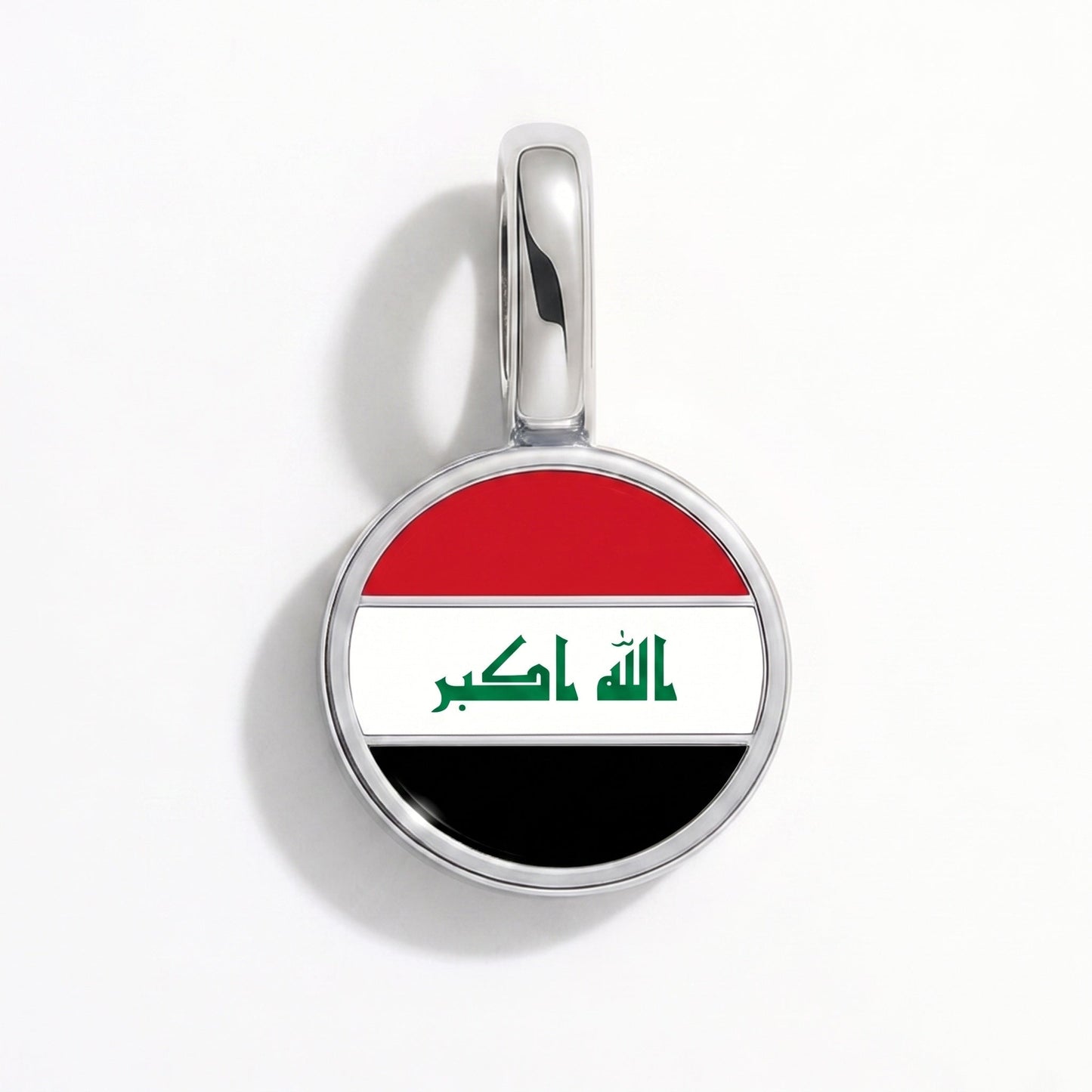 Charm bandera Irak – rectangular plata