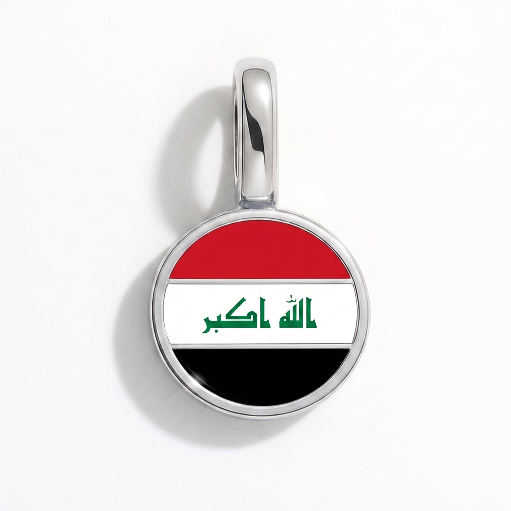 Charm bandera Irak – rectangular plata