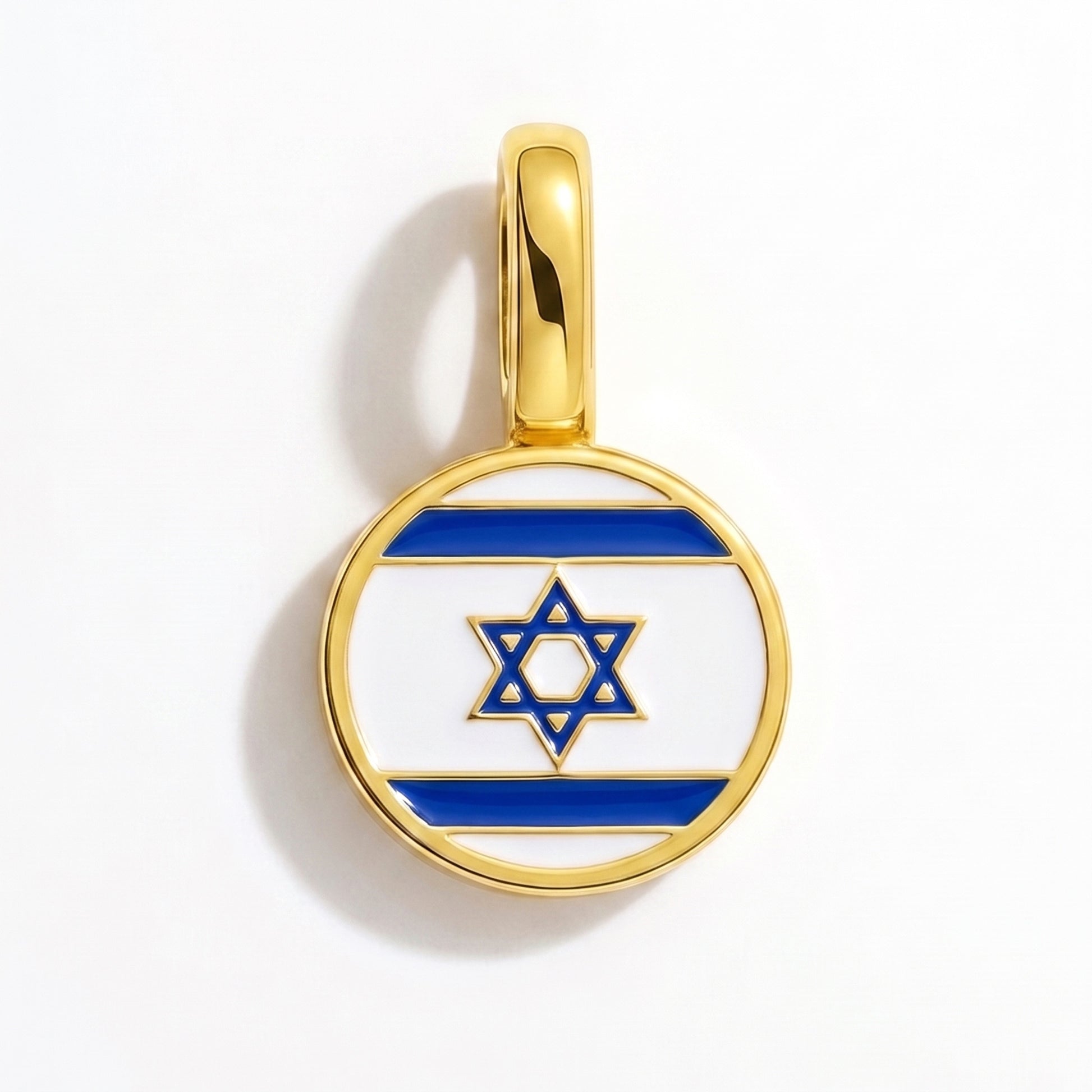 Charm bandera Israel – redonda oro