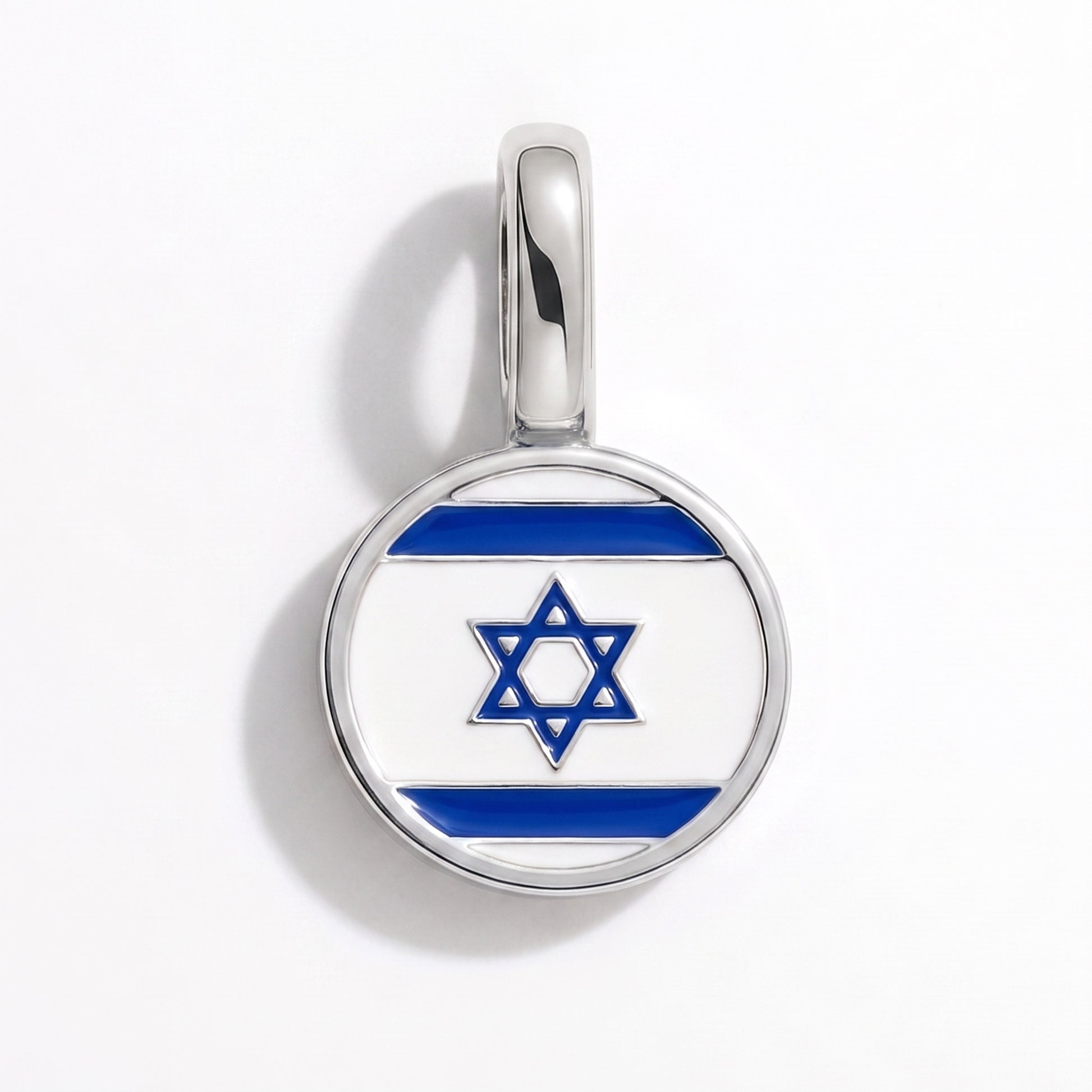Charm bandera Israel – redonda plata