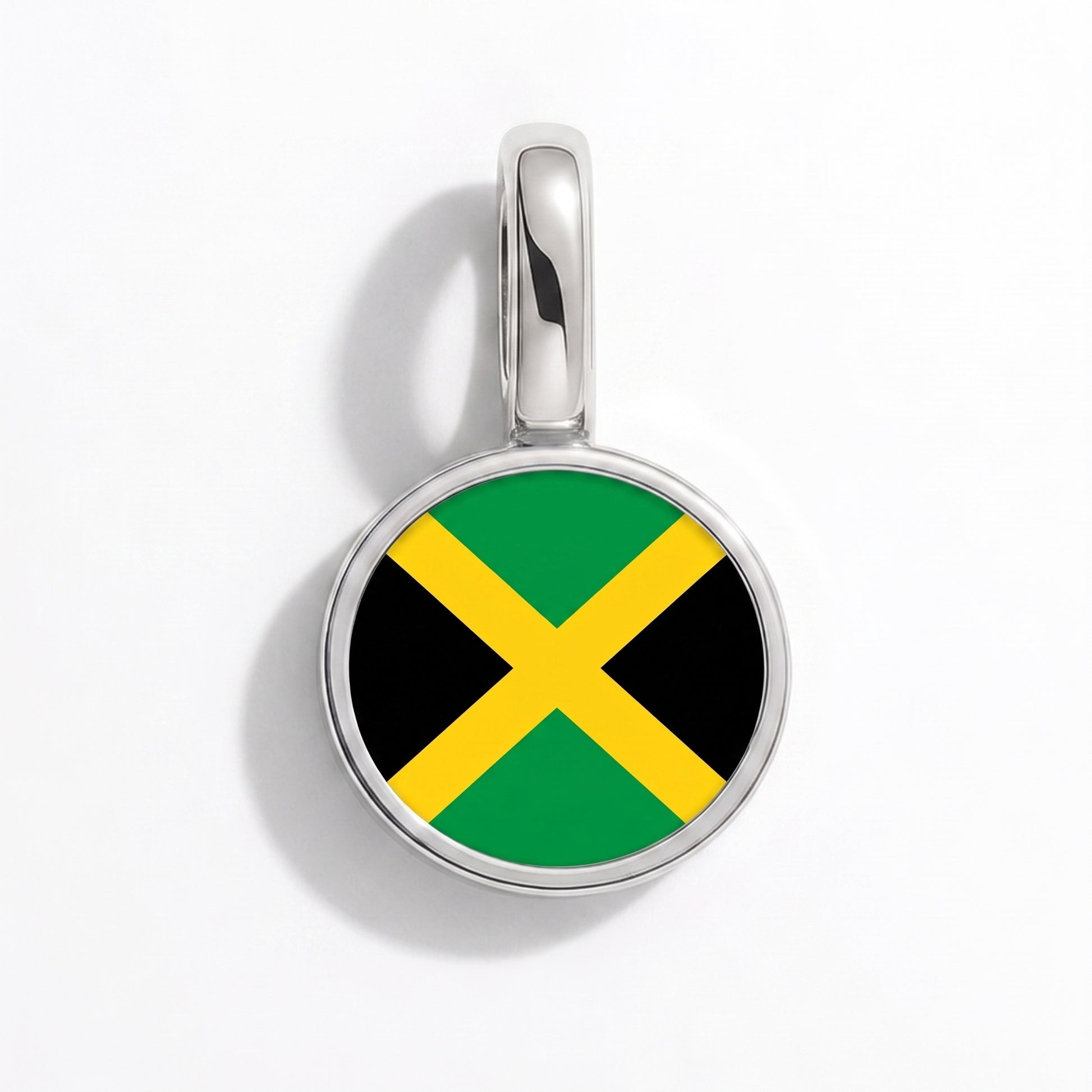 Charm bandera Jamaica – redonda plata