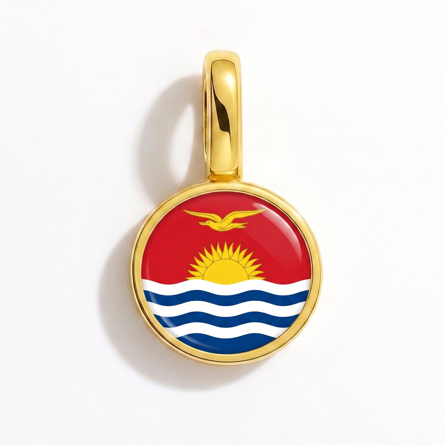 Charm bandera Kiribati – redonda oro