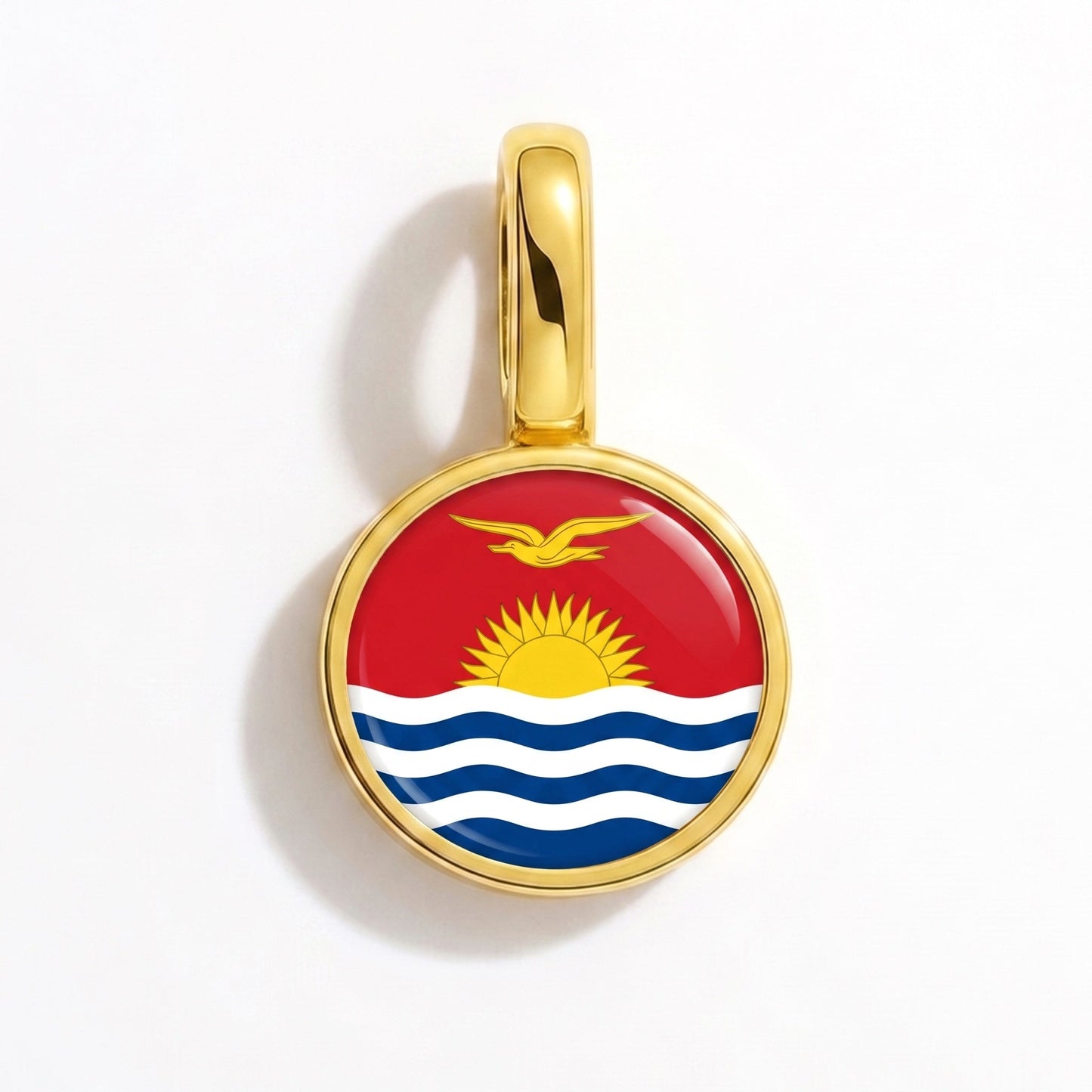 Charm bandera Kiribati – rectangular oro