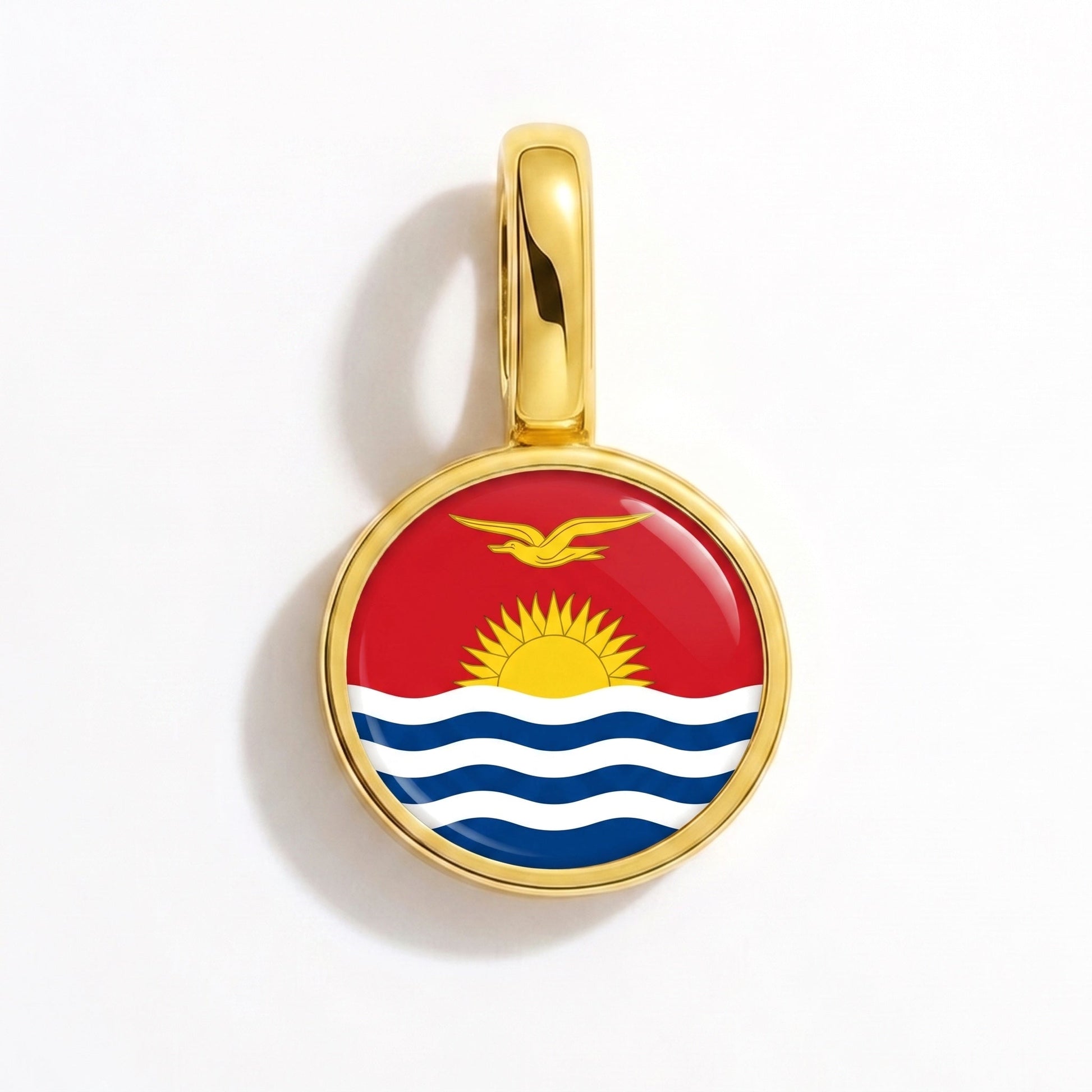 Charm bandera Kiribati – rectangular oro