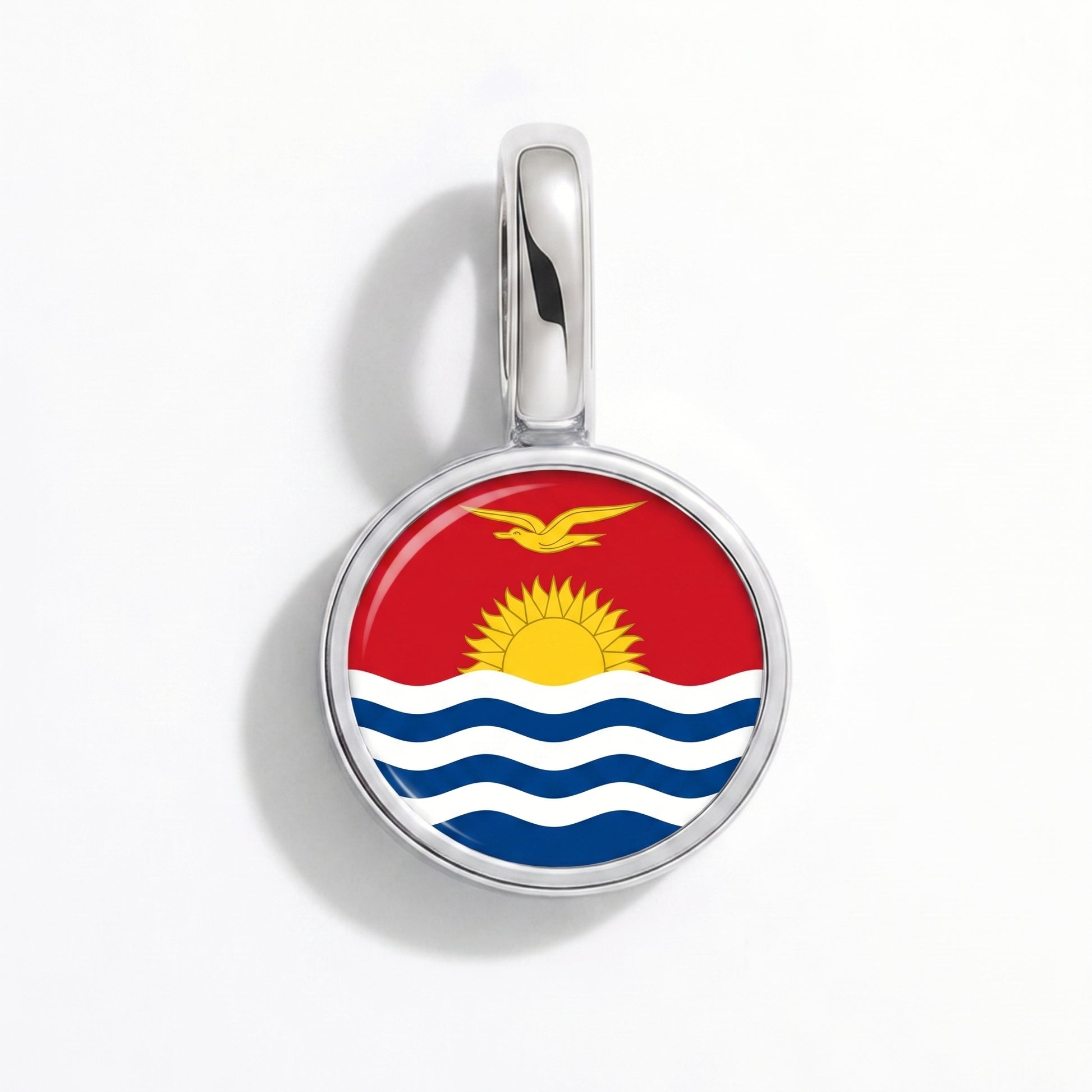 Charm bandera Kiribati – redonda plata