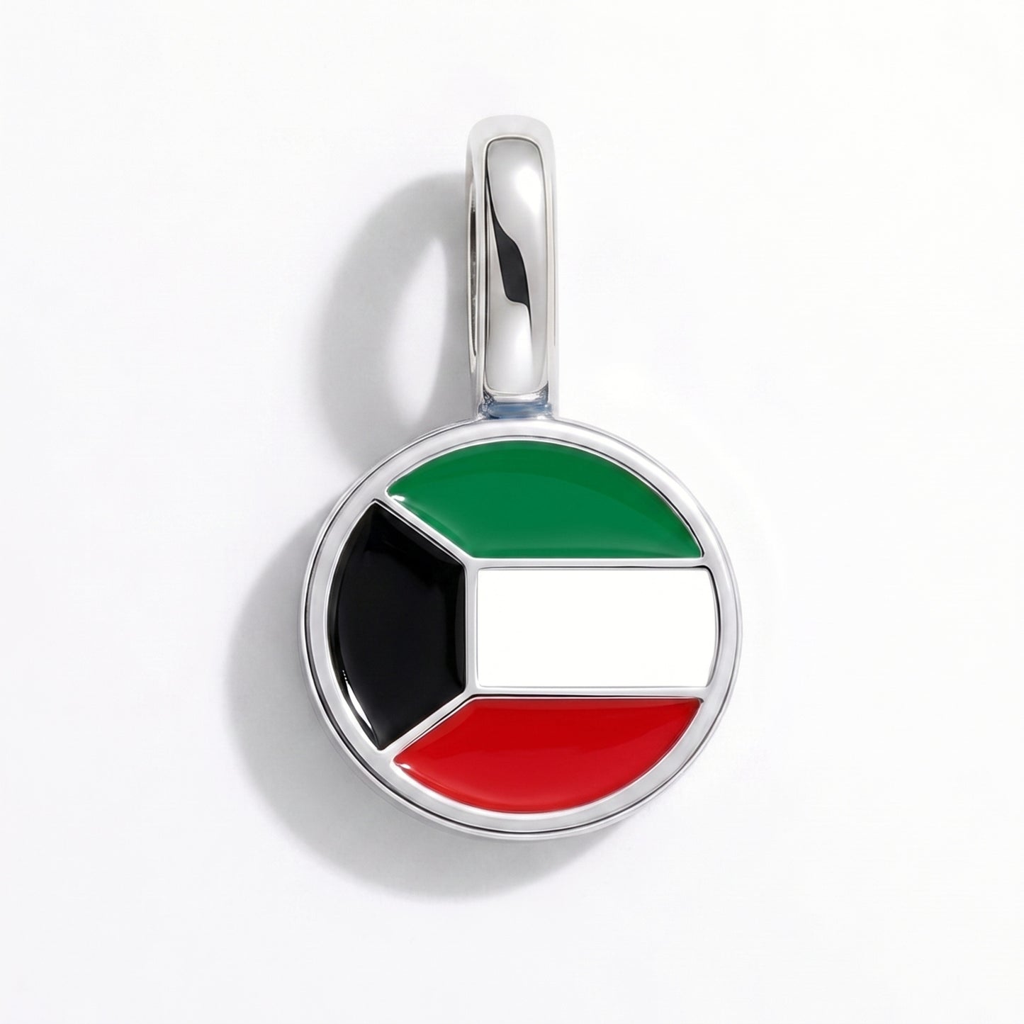 Charm bandera Kuwait – redonda plata