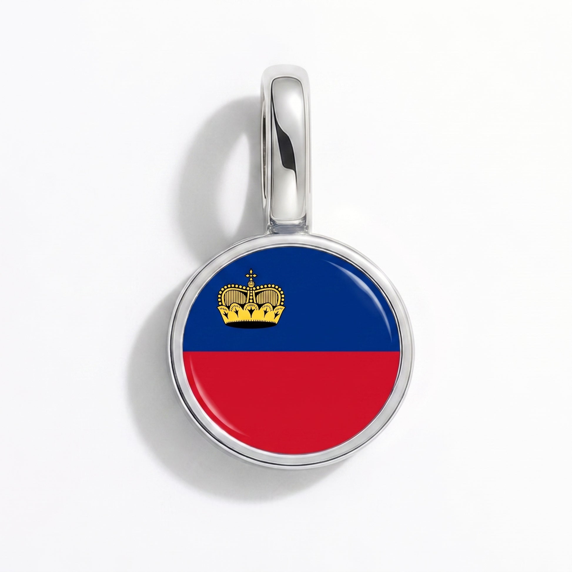 Charm bandera Liechtenstein – redonda plata