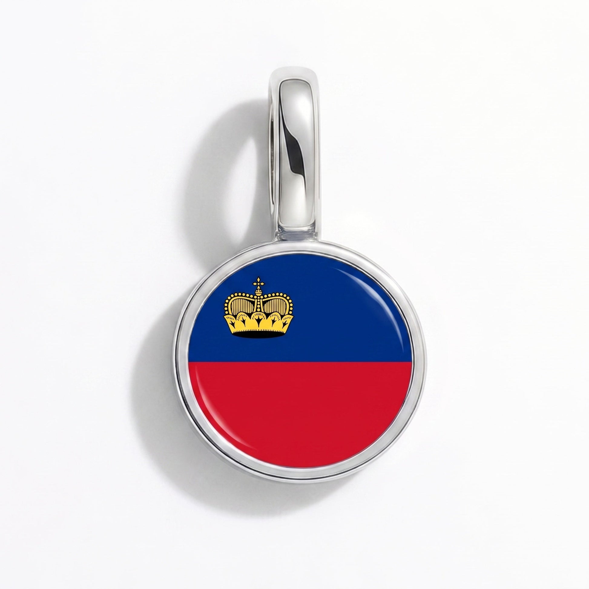 Charm bandera Liechtenstein – rectangular plata