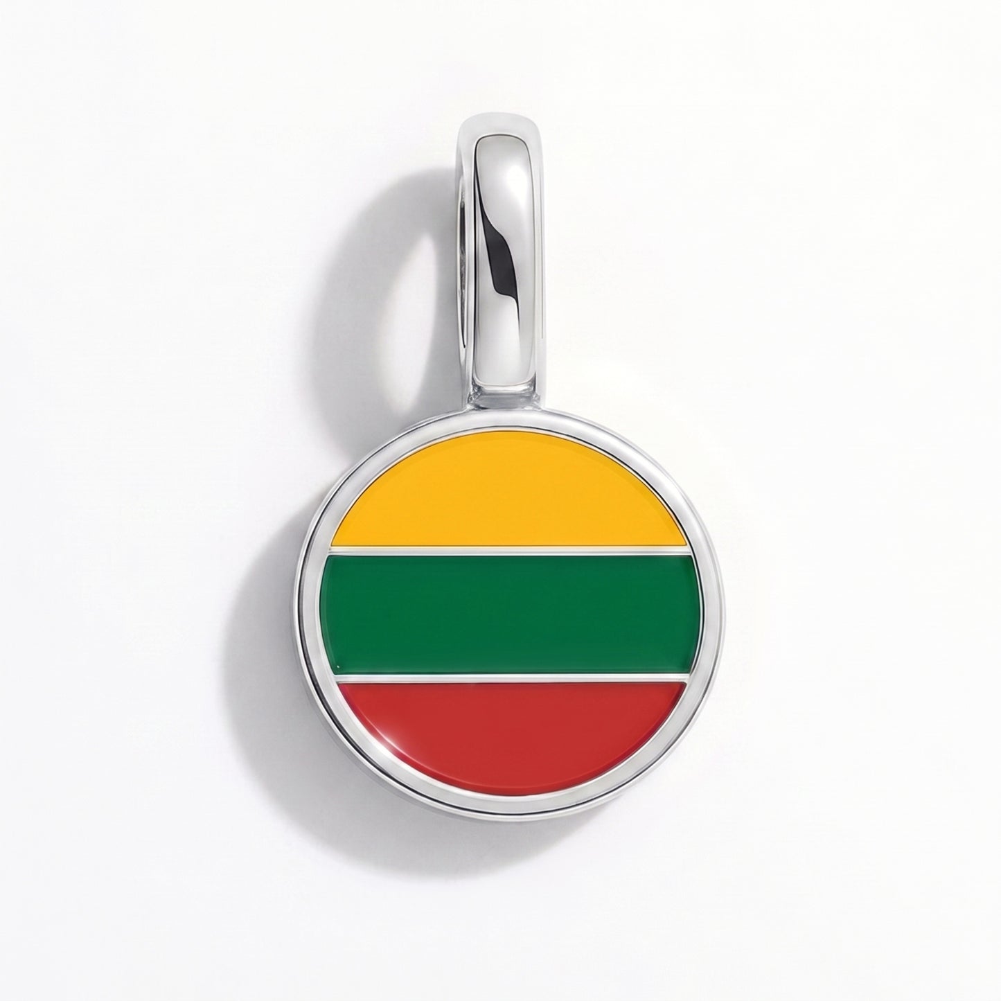 Charm bandera Lituania – redonda plata