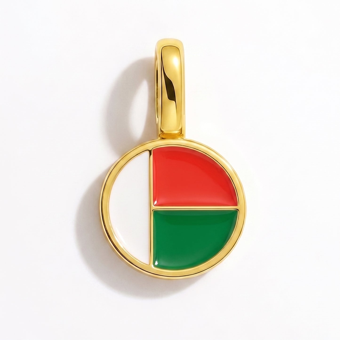 Charm bandera Madagascar – redonda oro