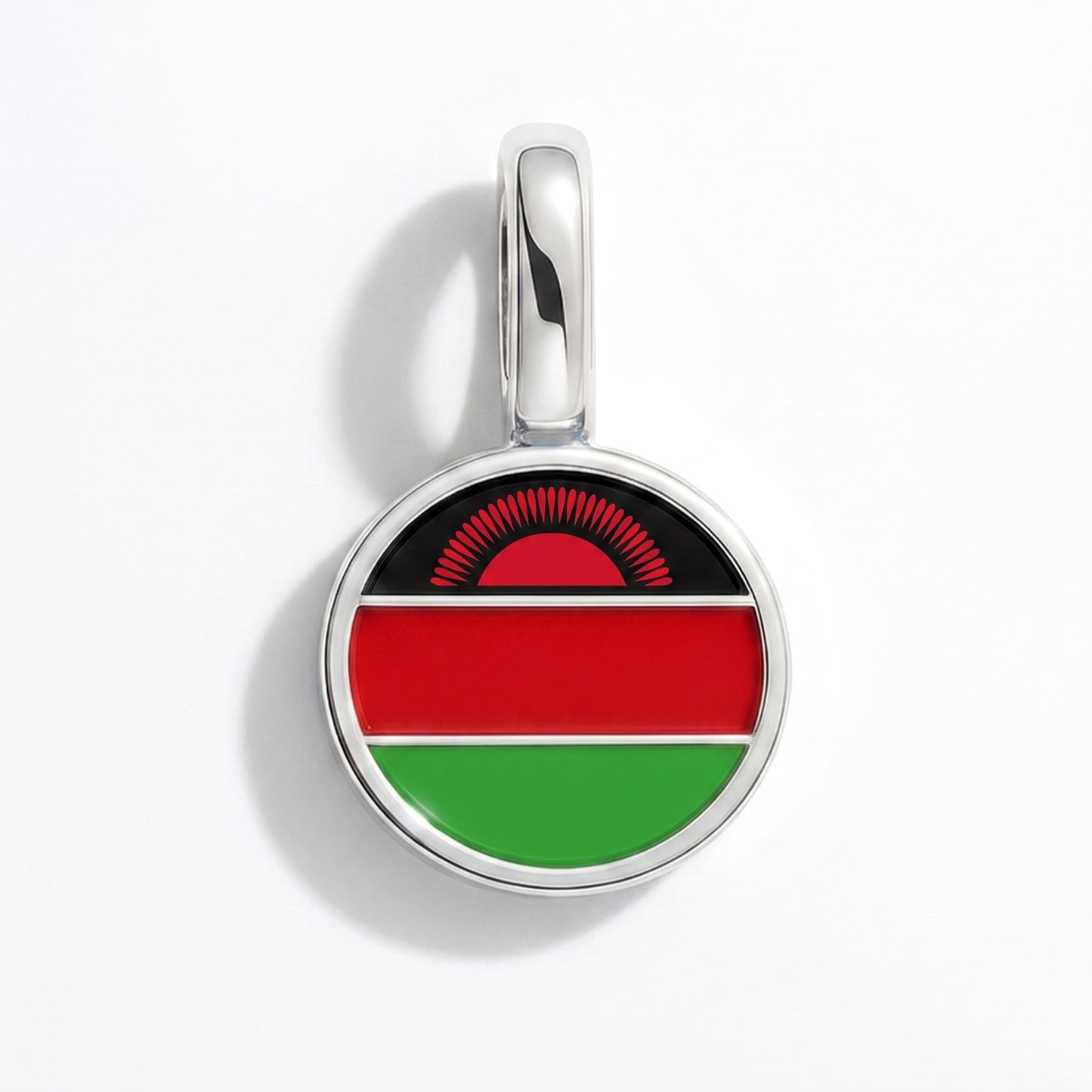 Charm bandera Malaui – redonda plata
