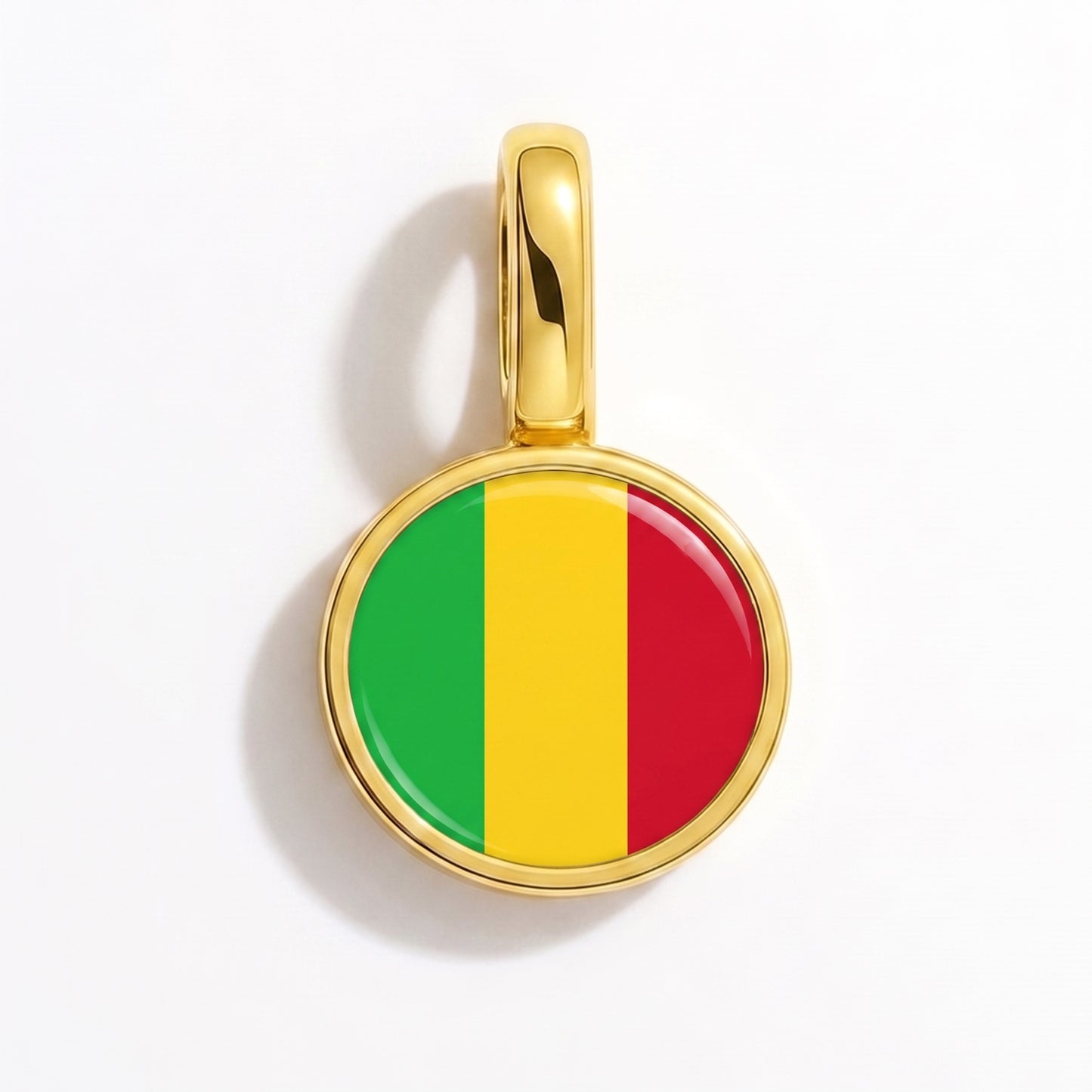 Charm bandera Malí – redonda oro