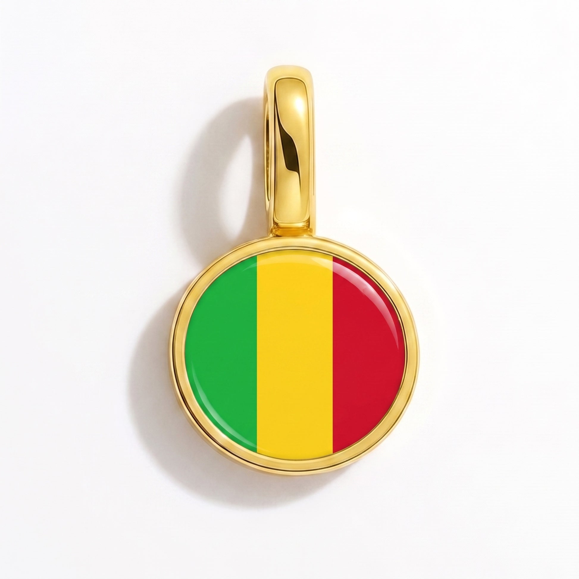 Charm bandera Malí – redonda oro
