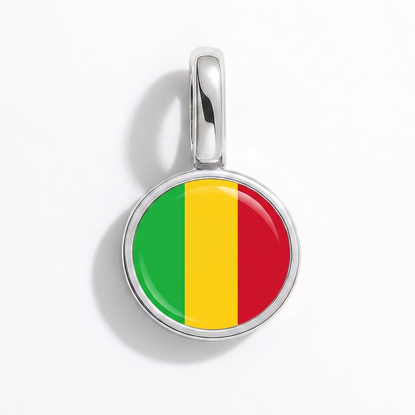 Charm bandera Malí – redonda plata