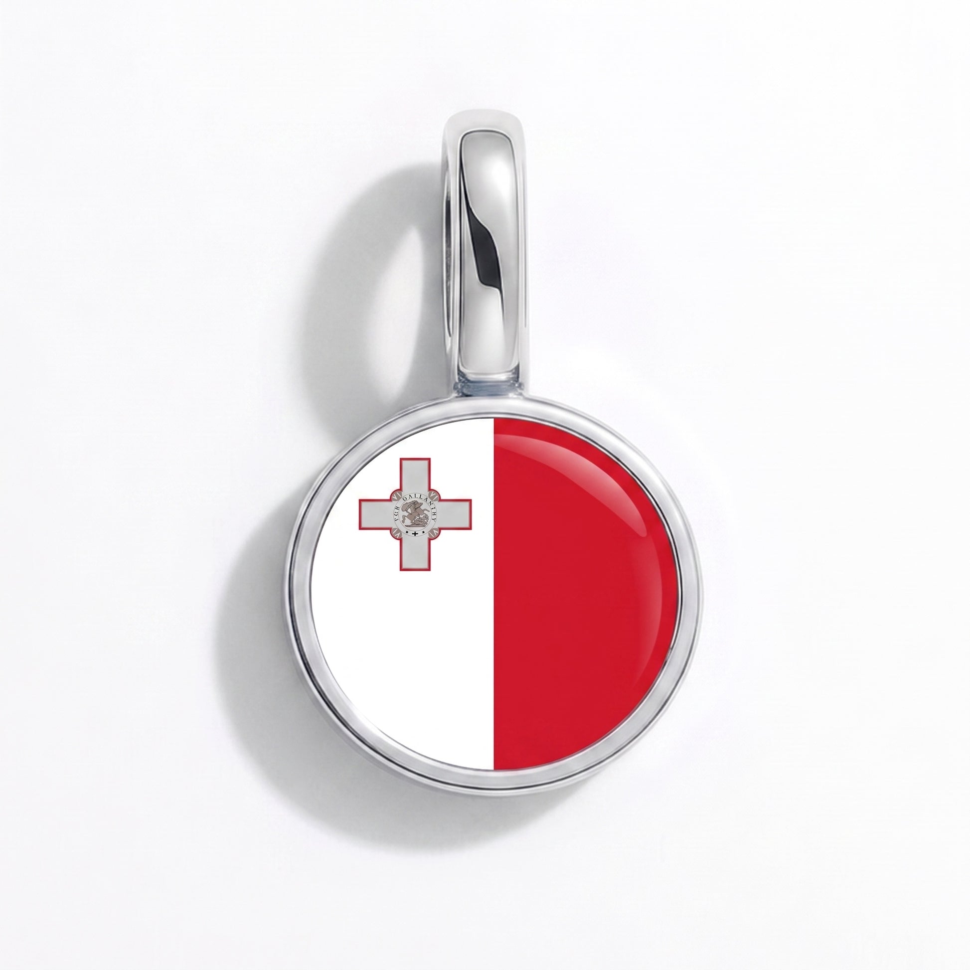Charm bandera Malta – redonda plata