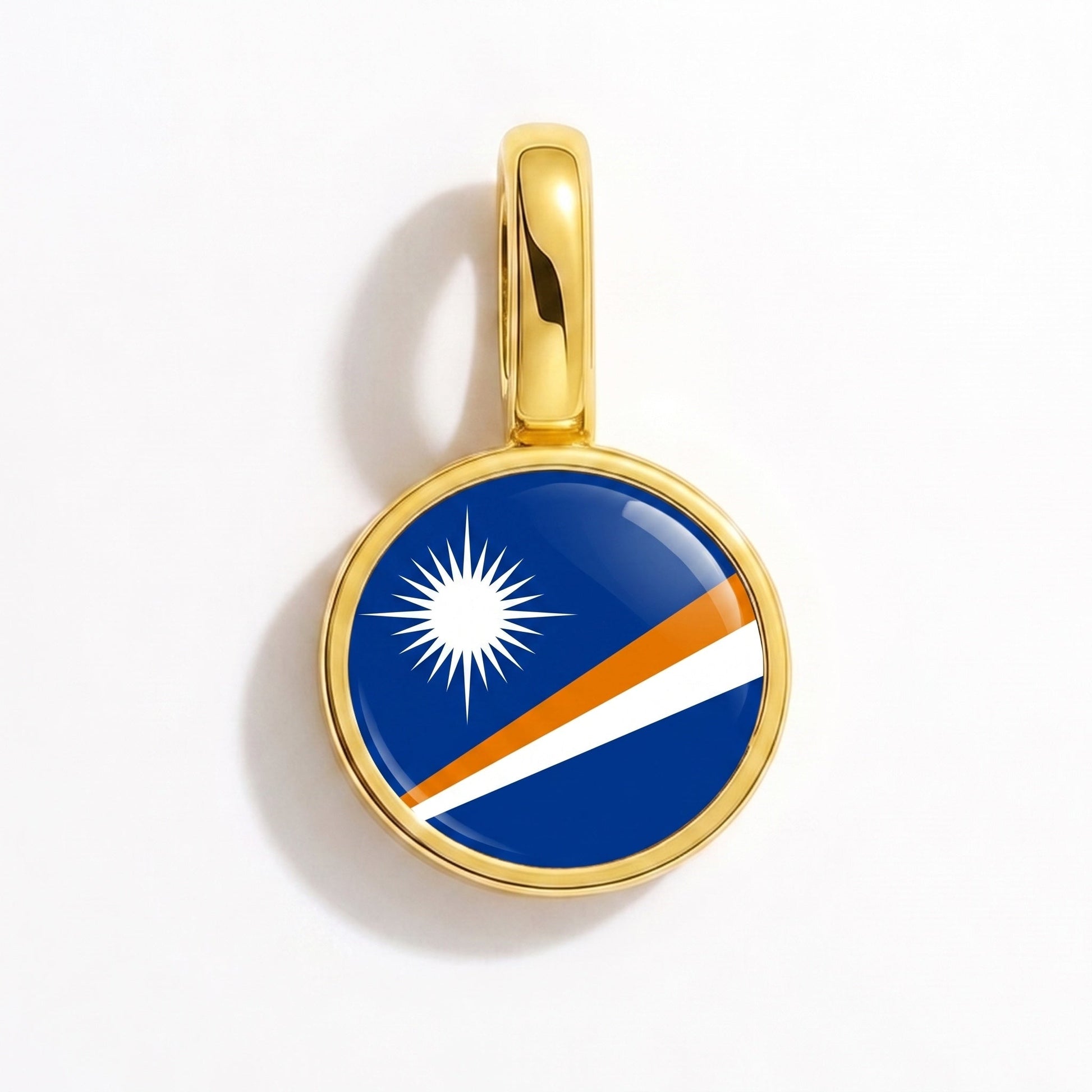 Charm bandera Islas Marshall – rectangular oro