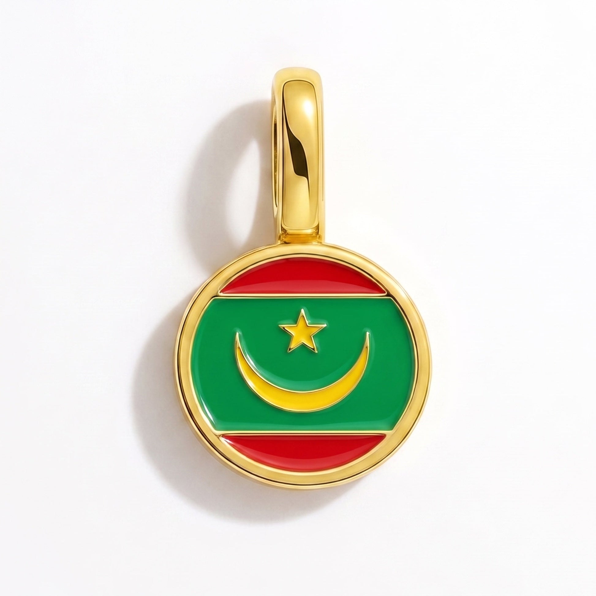 Charm bandera Mauritania – rectangular oro