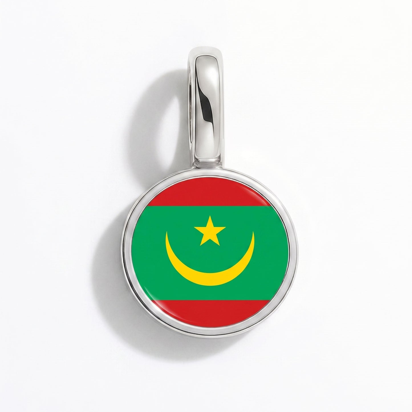 Charm bandera Mauritania – redonda plata