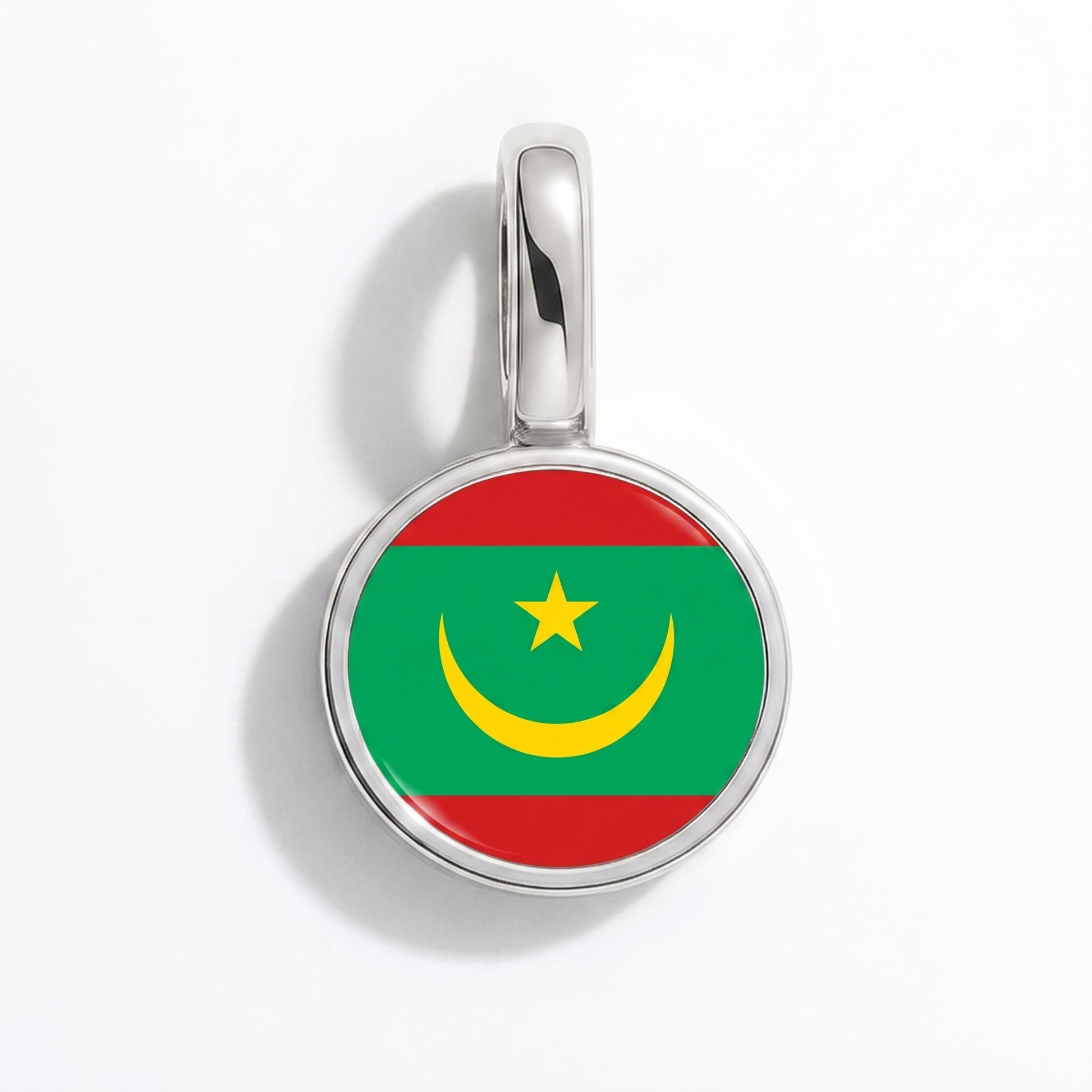Charm bandera Mauritania – redonda plata