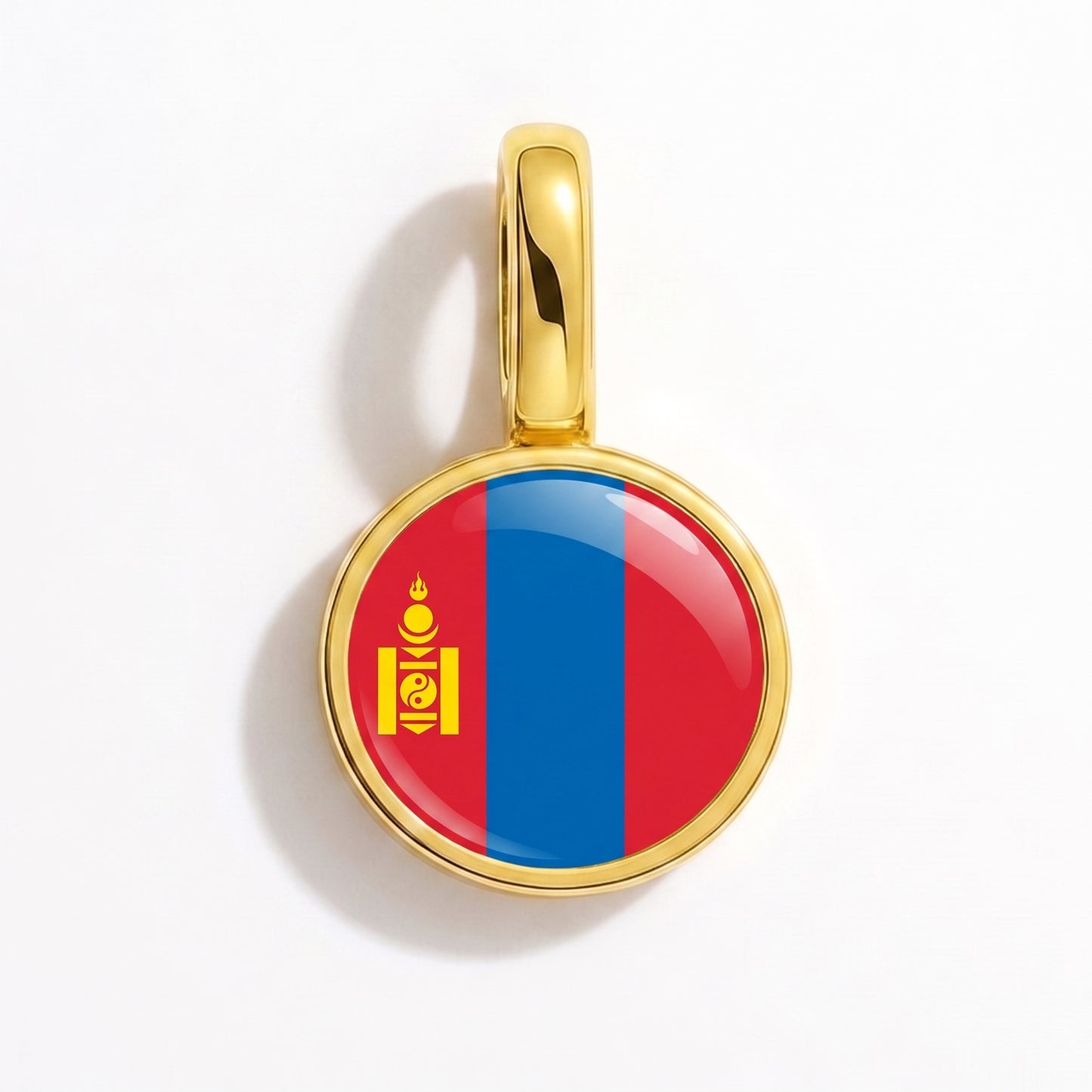 Charm bandera Mongolia – redonda oro