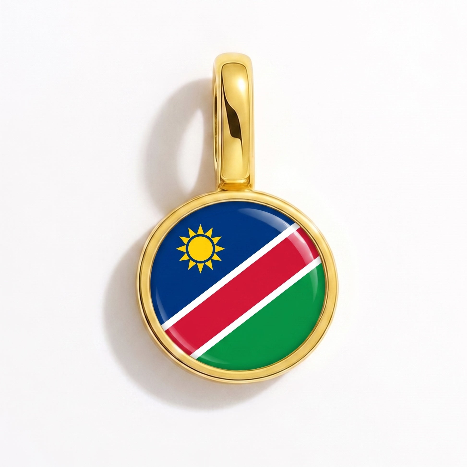 Charm bandera Namibia – redonda oro