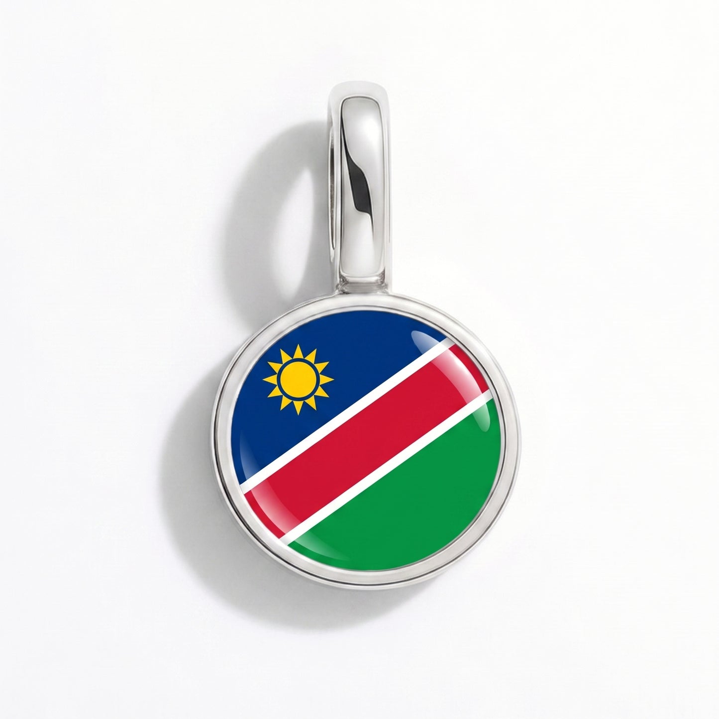 Charm bandera Namibia – redonda plata