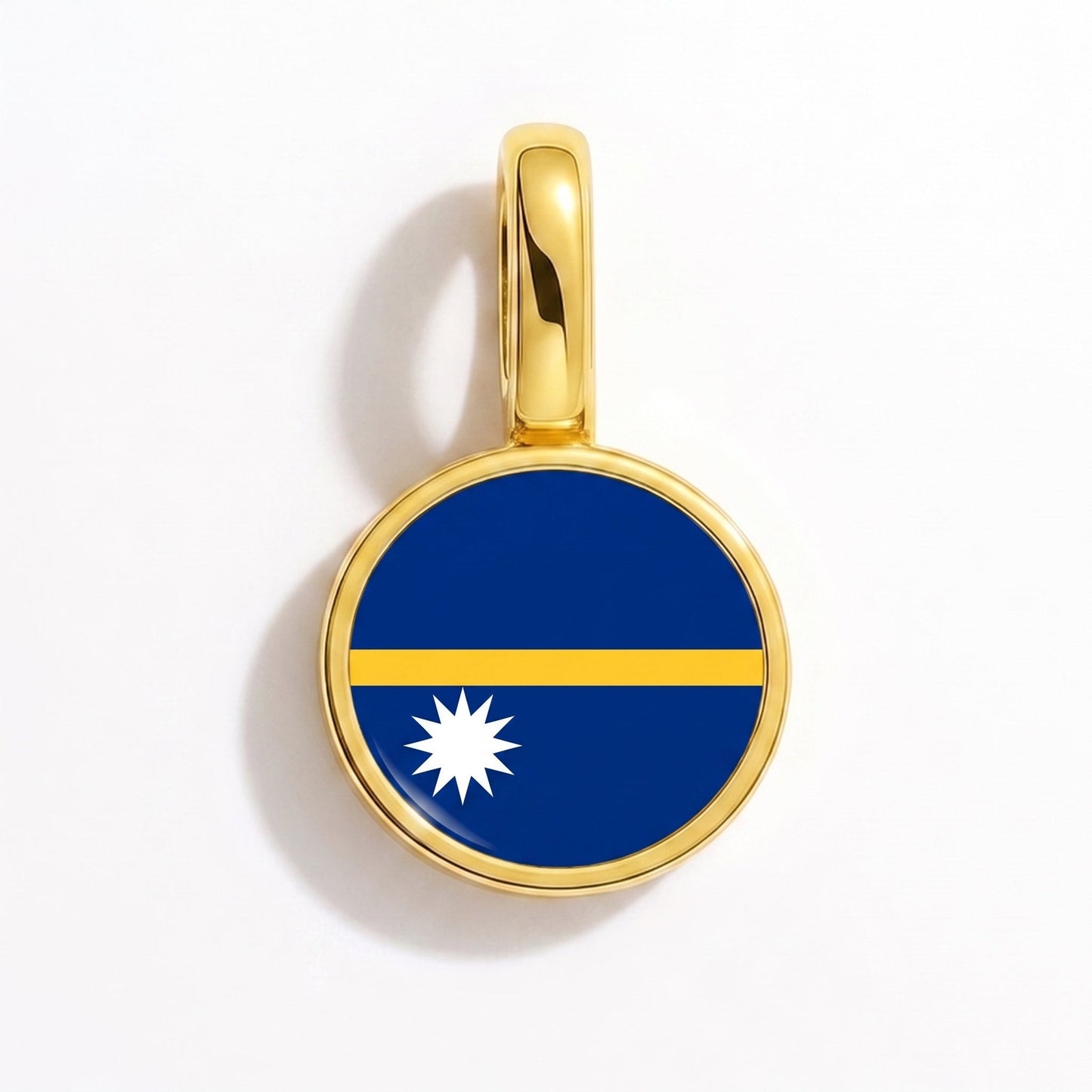 Charm bandera Nauru – rectangular oro