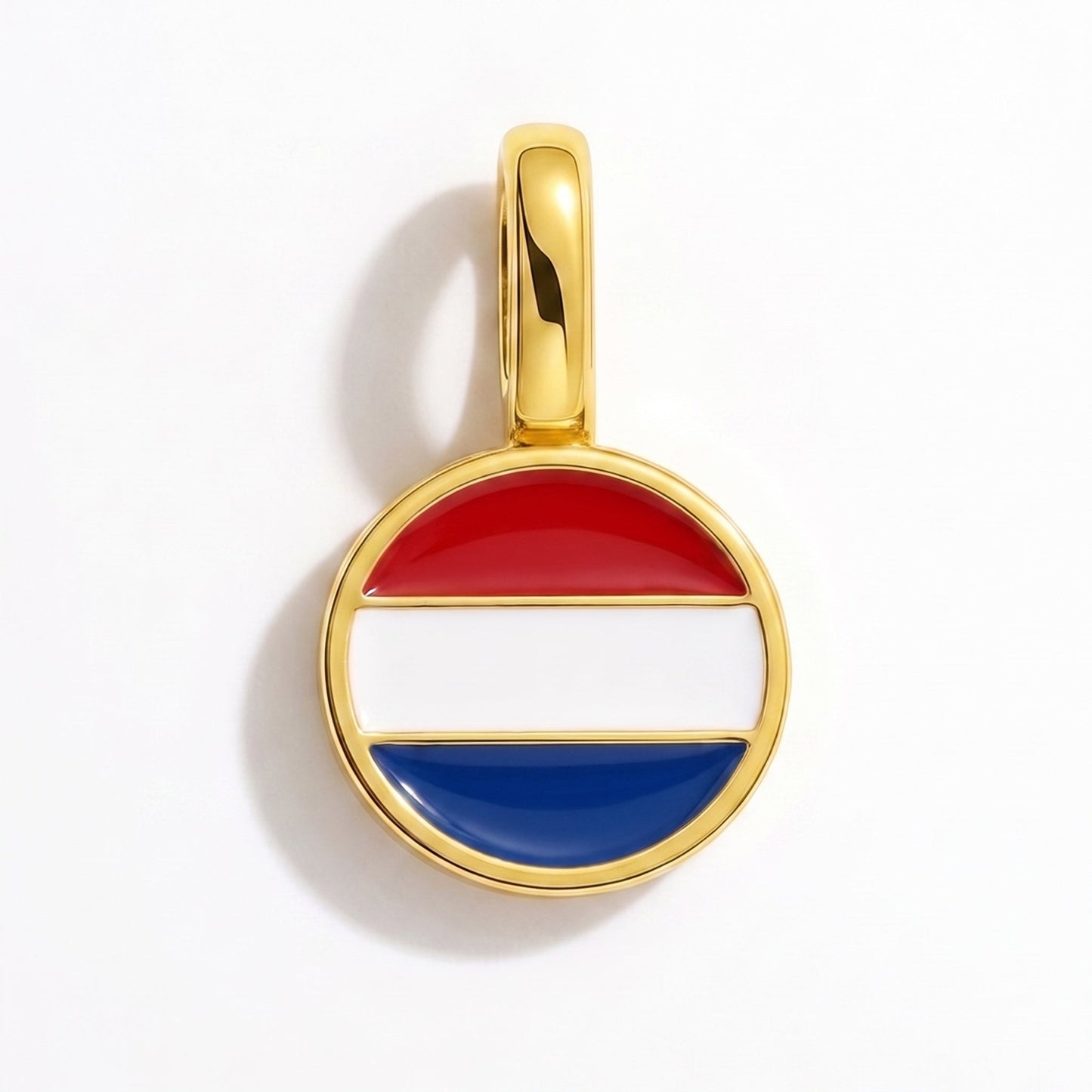 Charm bandera Países Bajos – rectangular oro