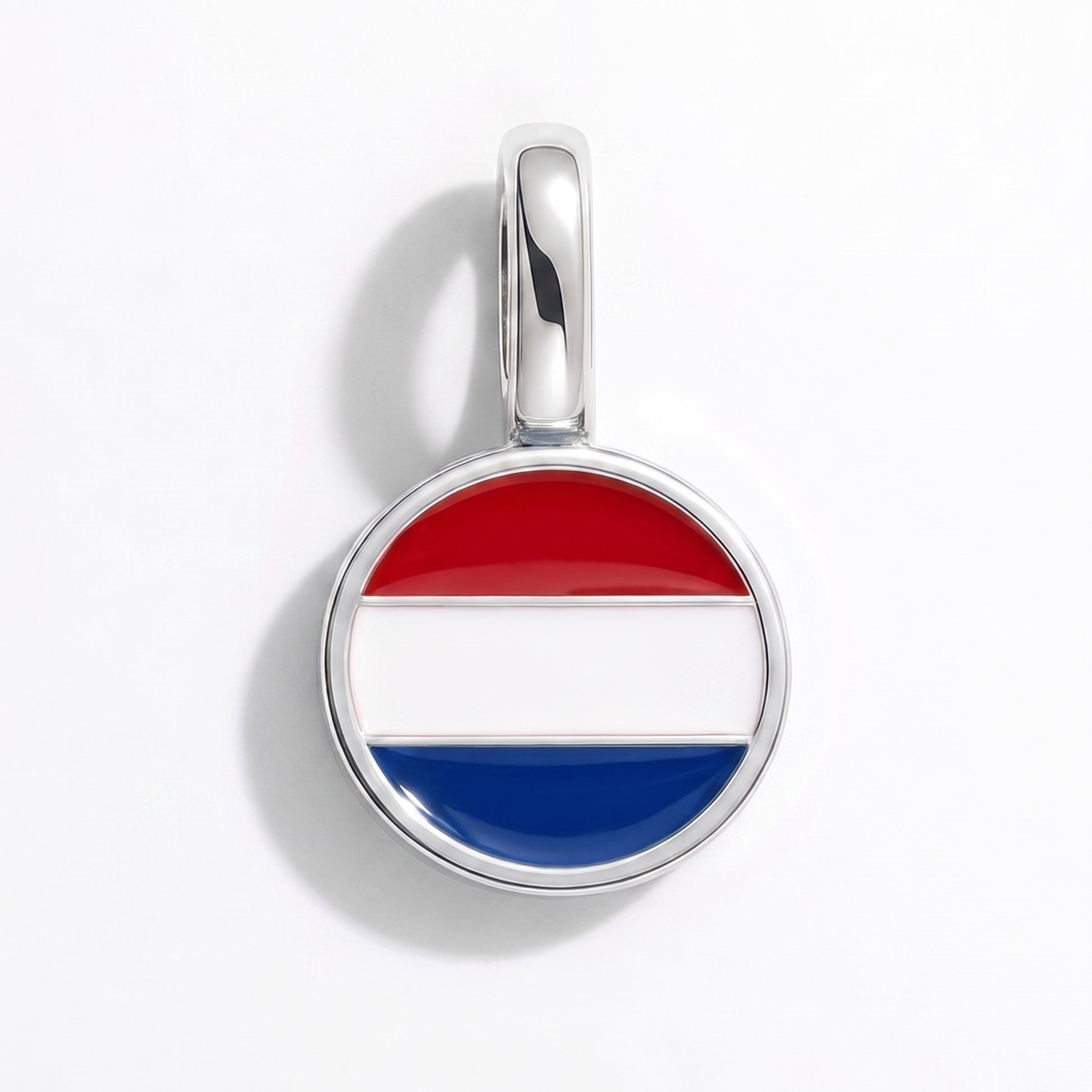 Charm bandera Países Bajos – redonda plata