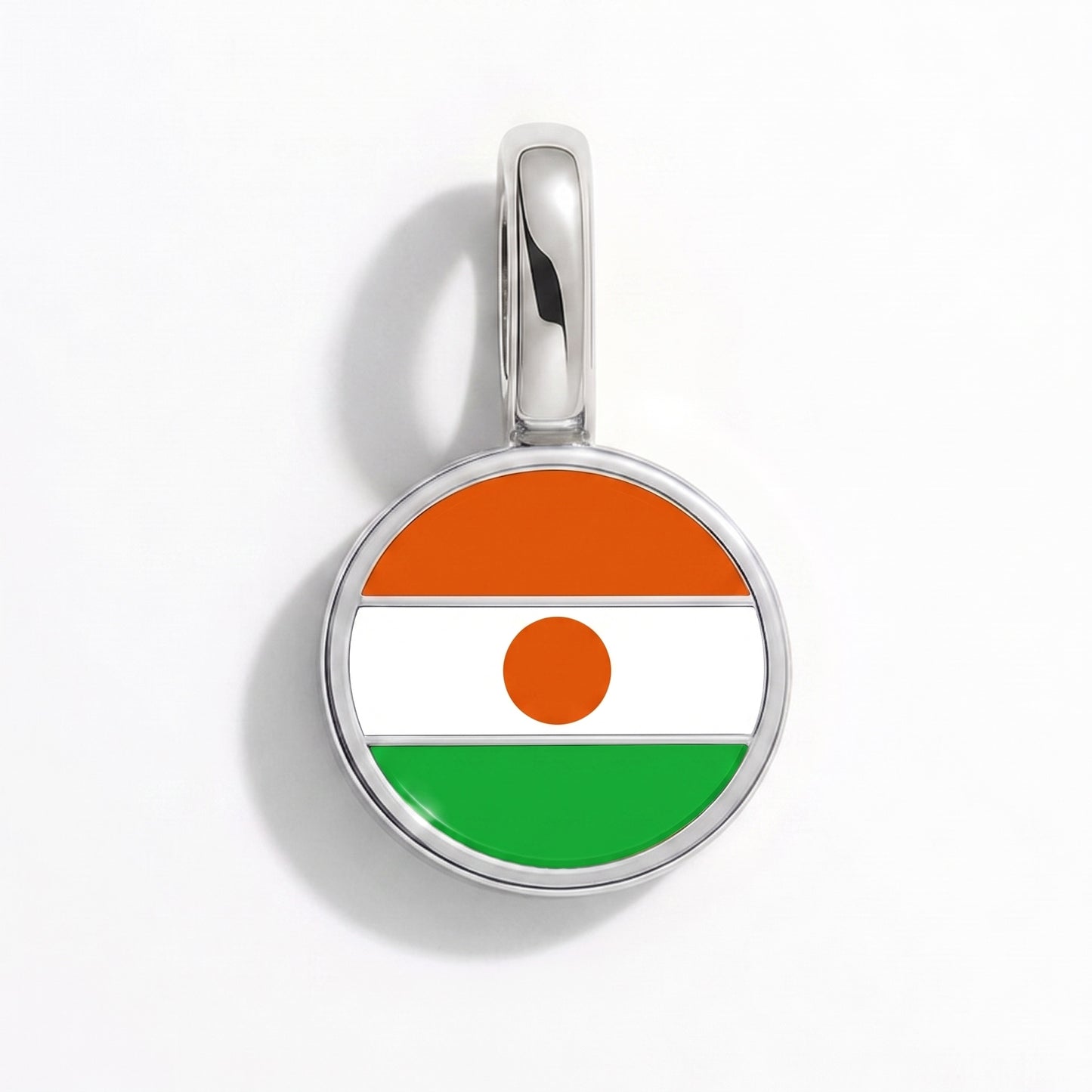 Charm bandera Níger – redonda plata