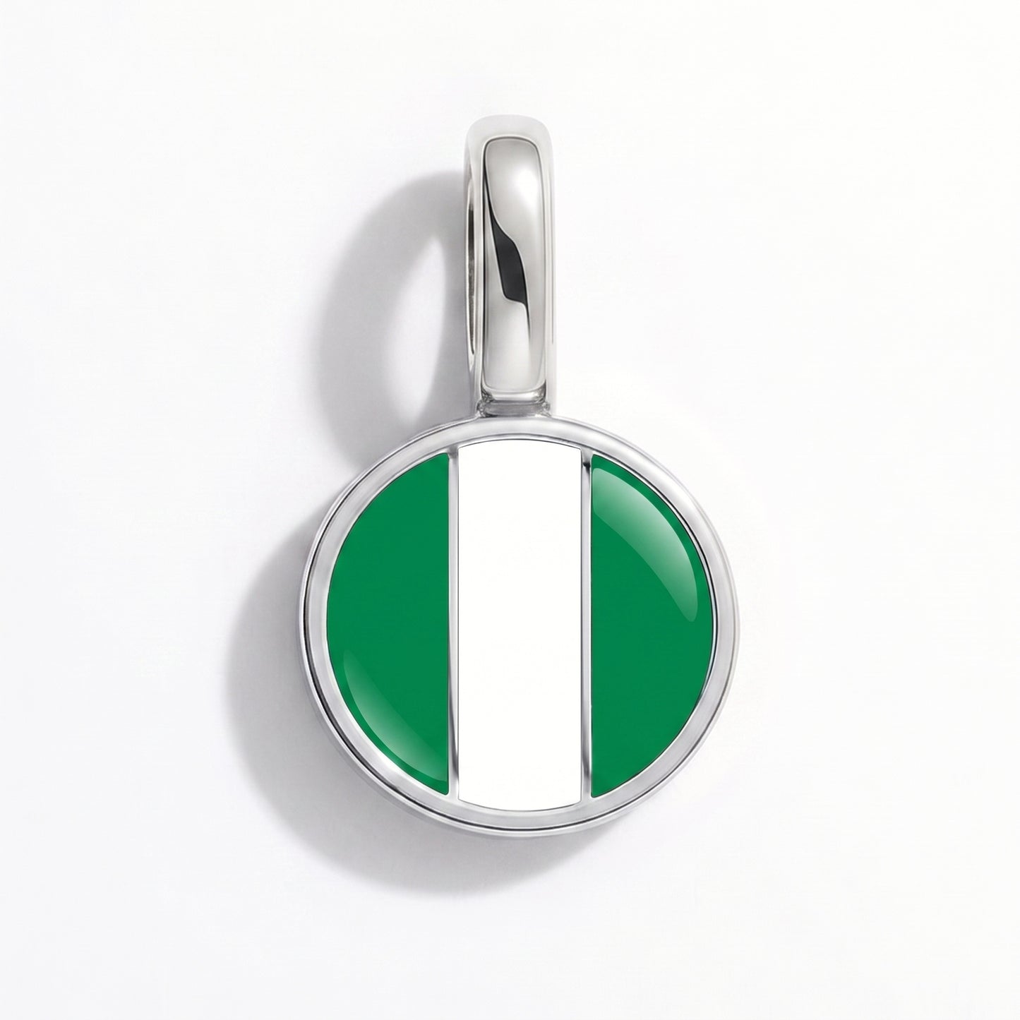 Charm bandera Nigeria – redonda plata