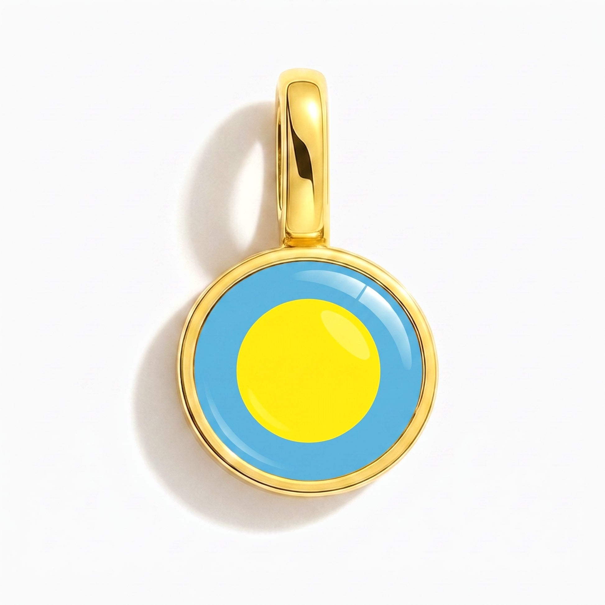 Charm bandera Palaos – redonda oro