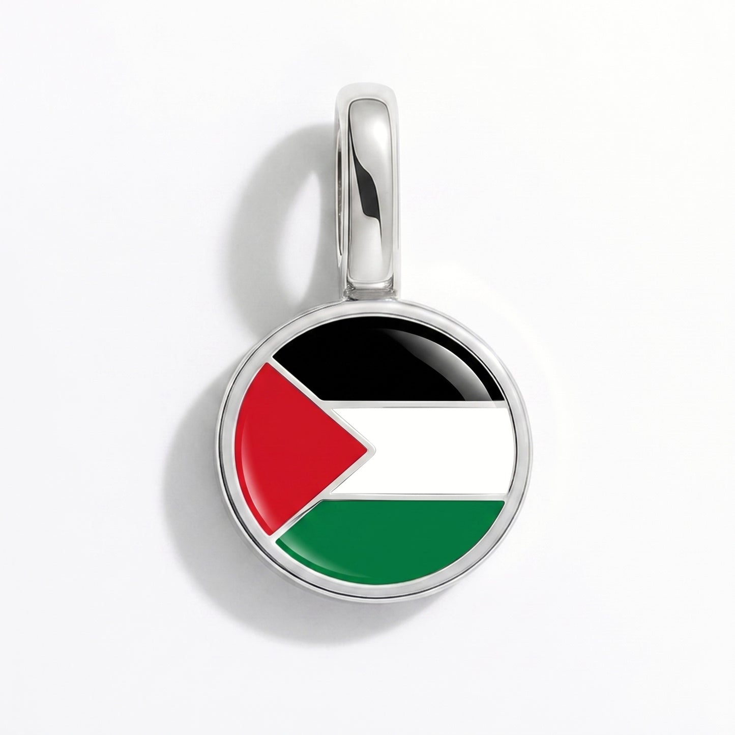 Charm bandera Palestina – redonda plata