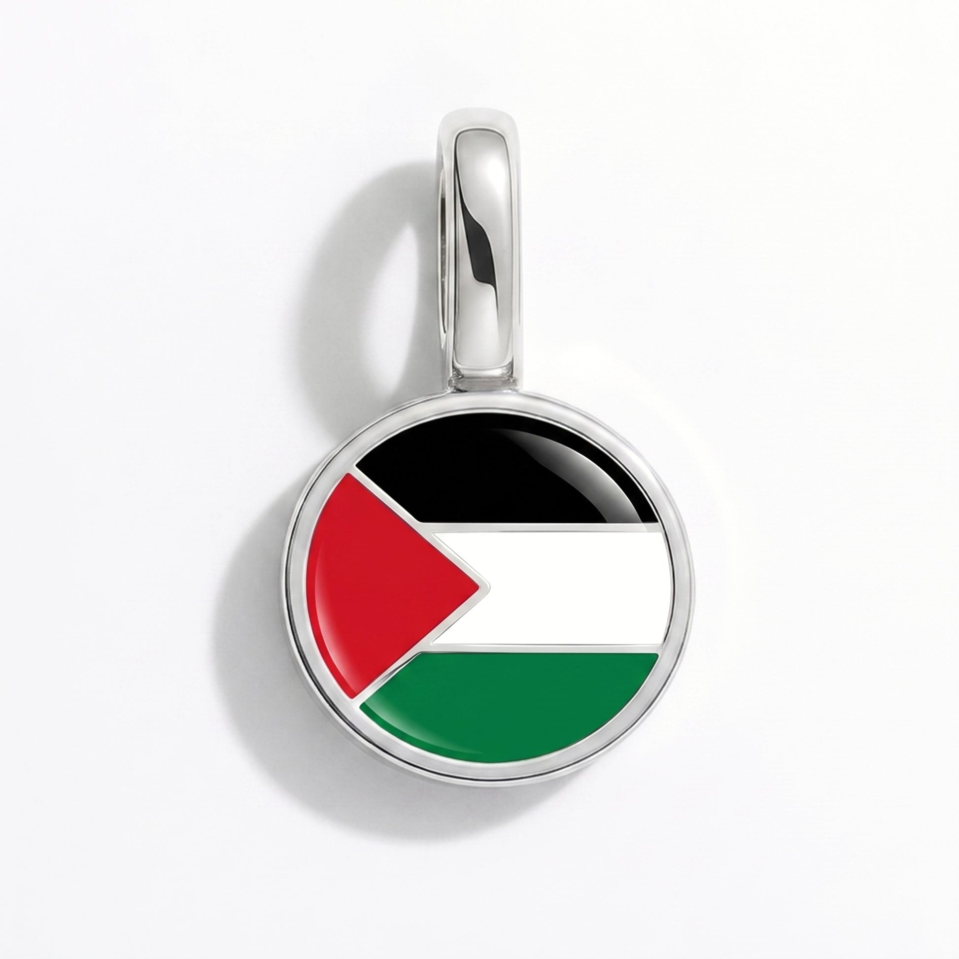 Charm bandera Palestina – redonda plata