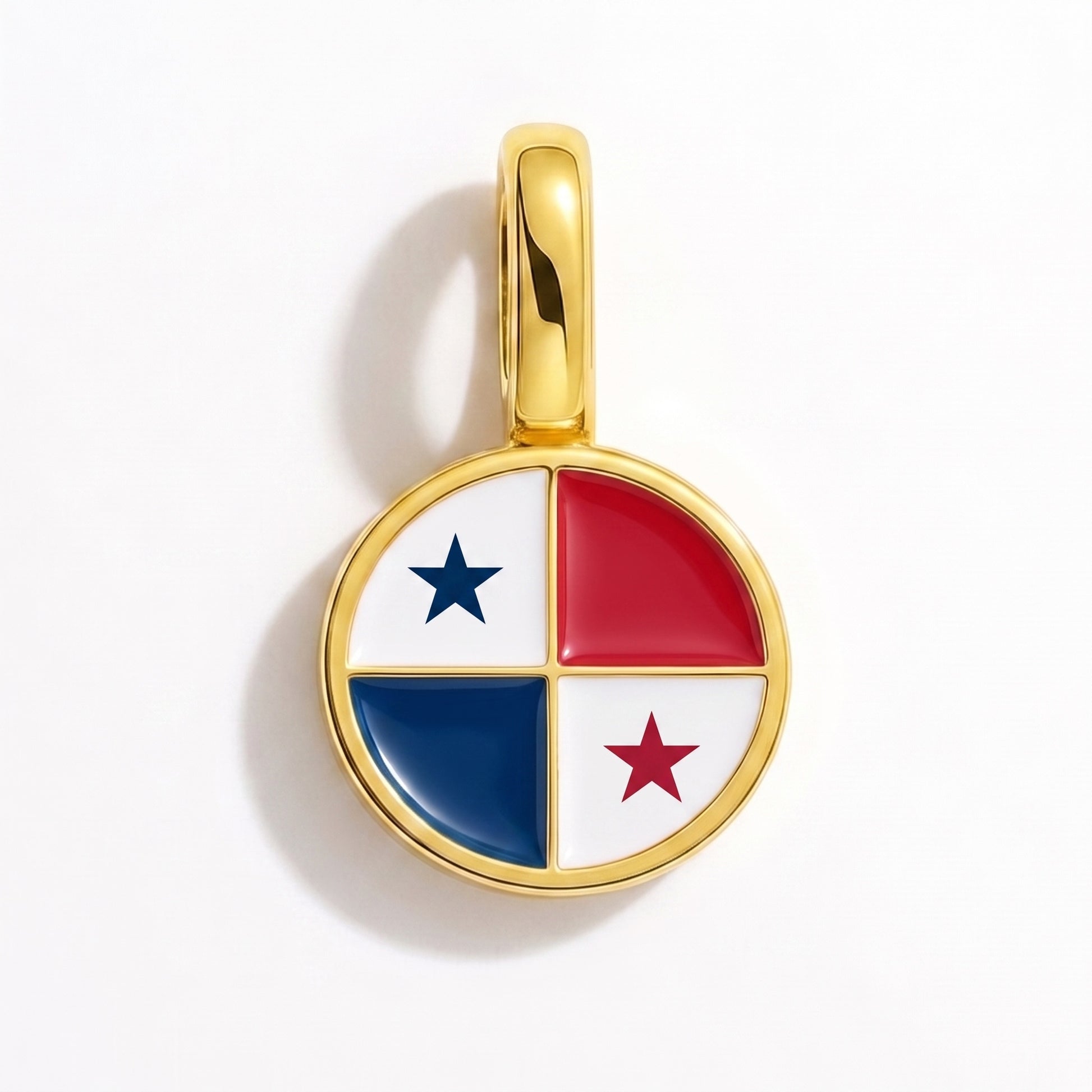 Charm bandera Panamá – redonda oro