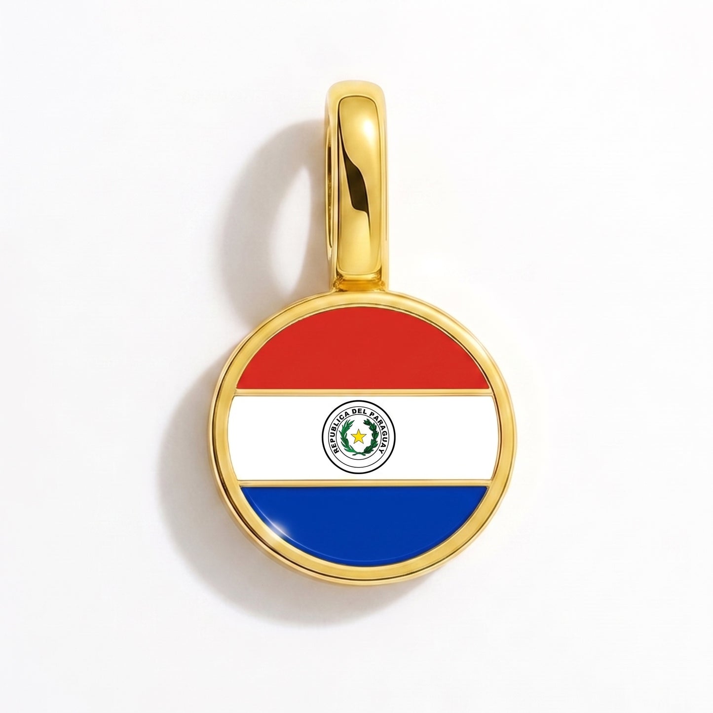 Charm bandera Paraguay – redonda oro